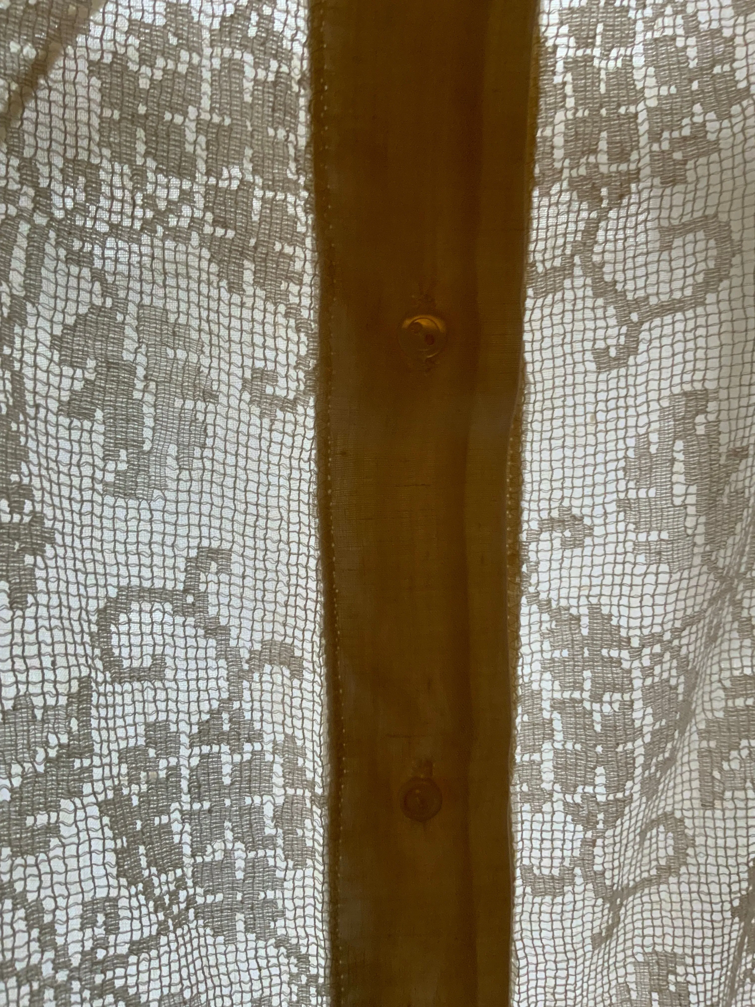 Cotton Blouse adorned with Antique Filet Lace - Y2K - E2