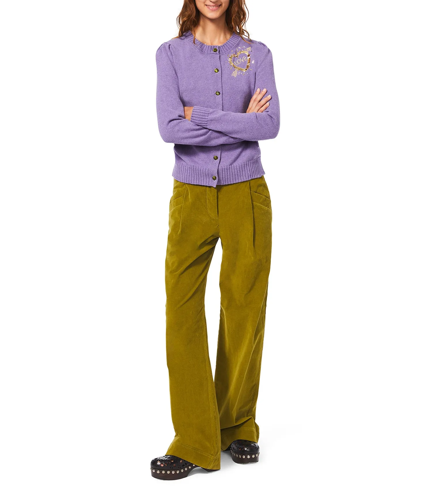 Cotton Puff Sleeve Laursie Cardigan