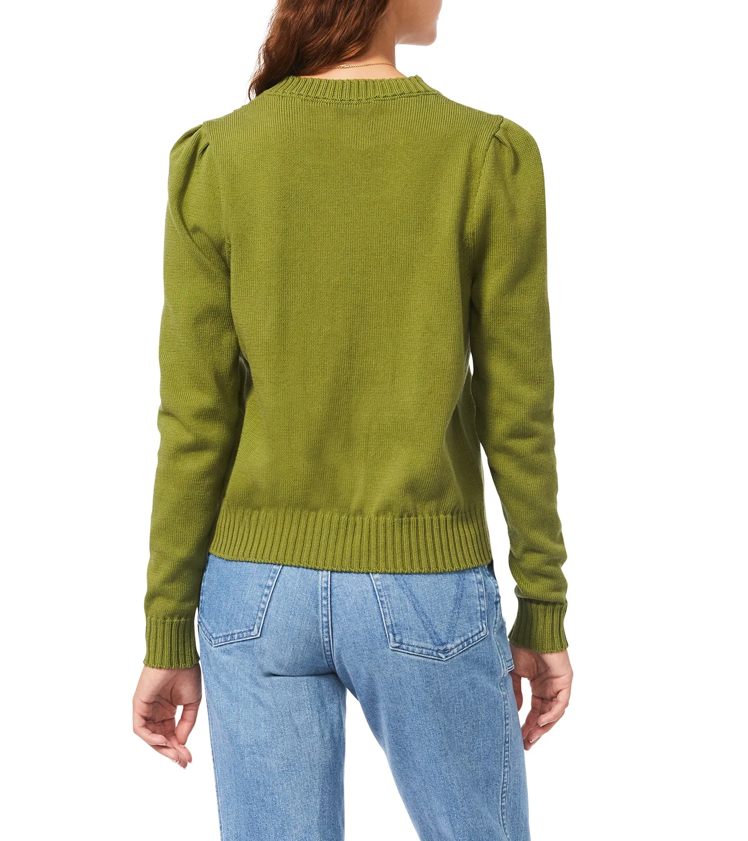 Cotton Puff Sleeve Laursie Cardigan