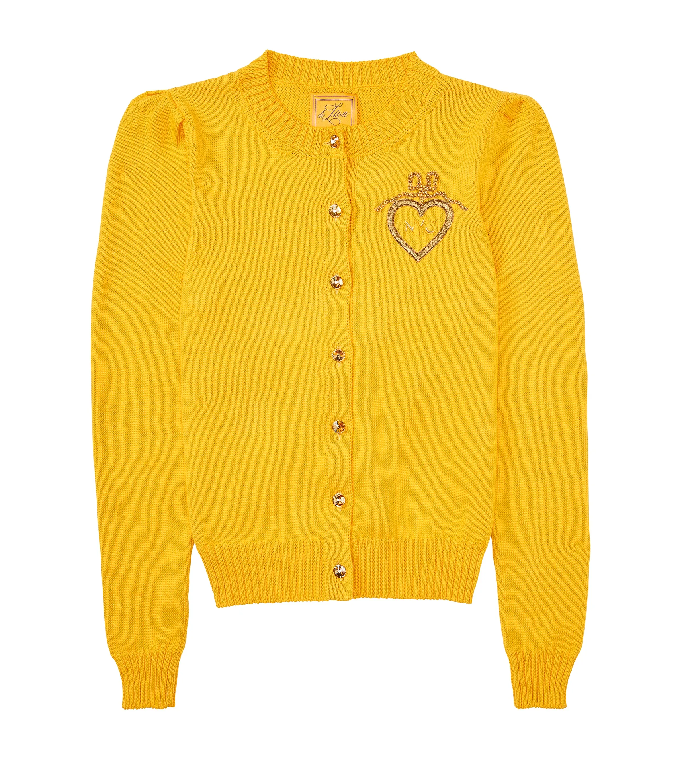 Cotton Puff Sleeve Laursie Cardigan