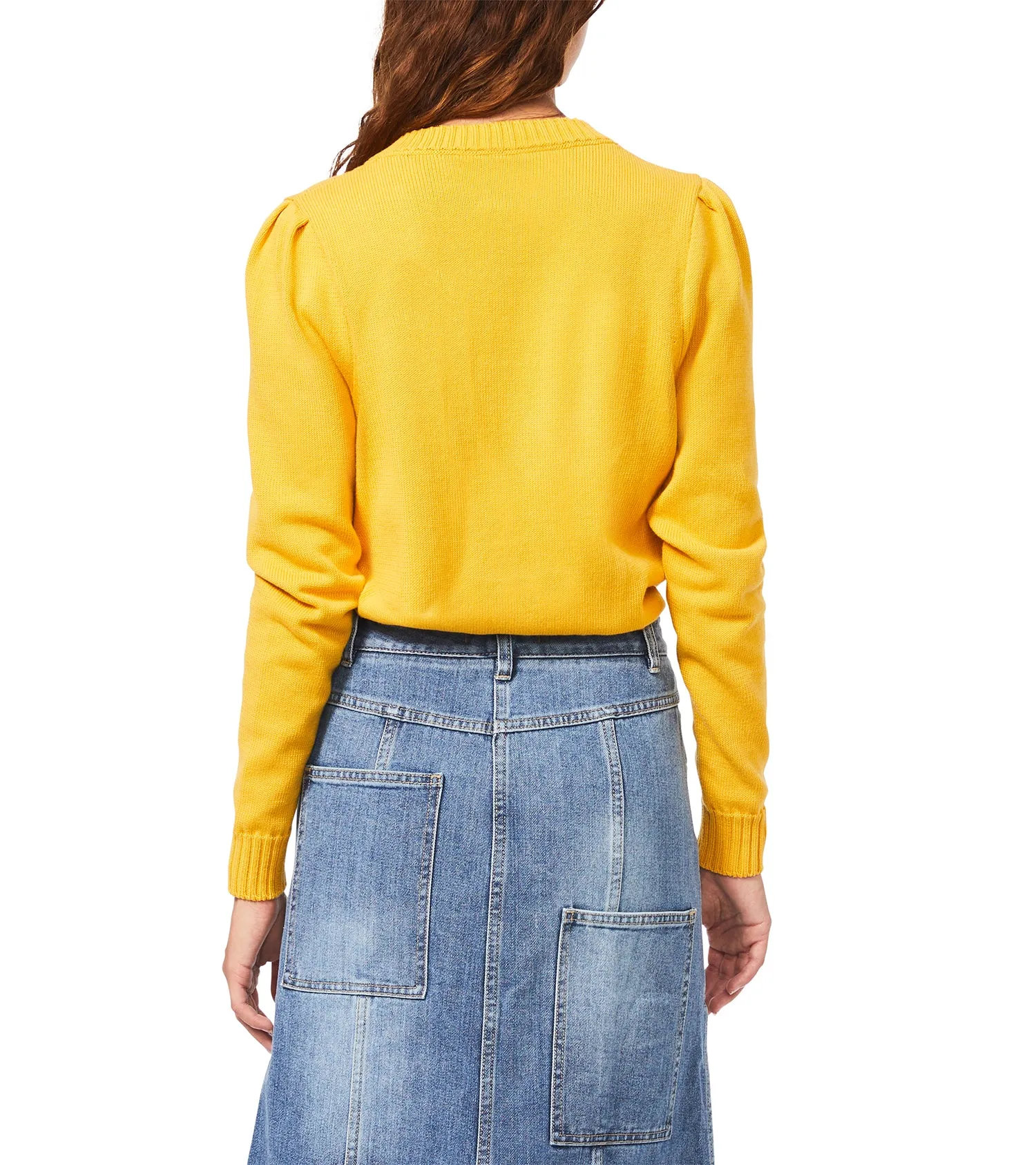Cotton Puff Sleeve Laursie Cardigan