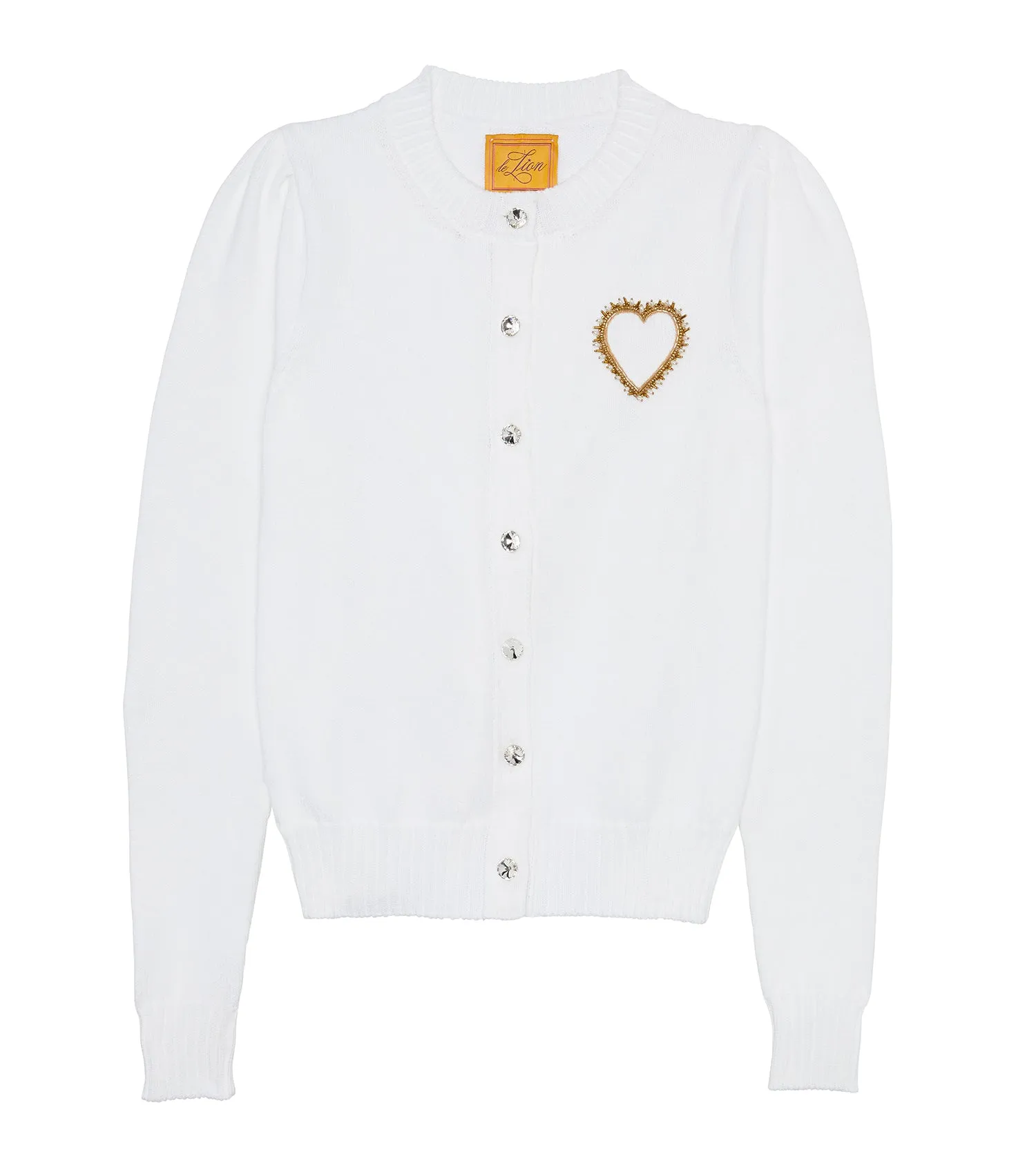 Cotton Puff Sleeve Laursie Cardigan