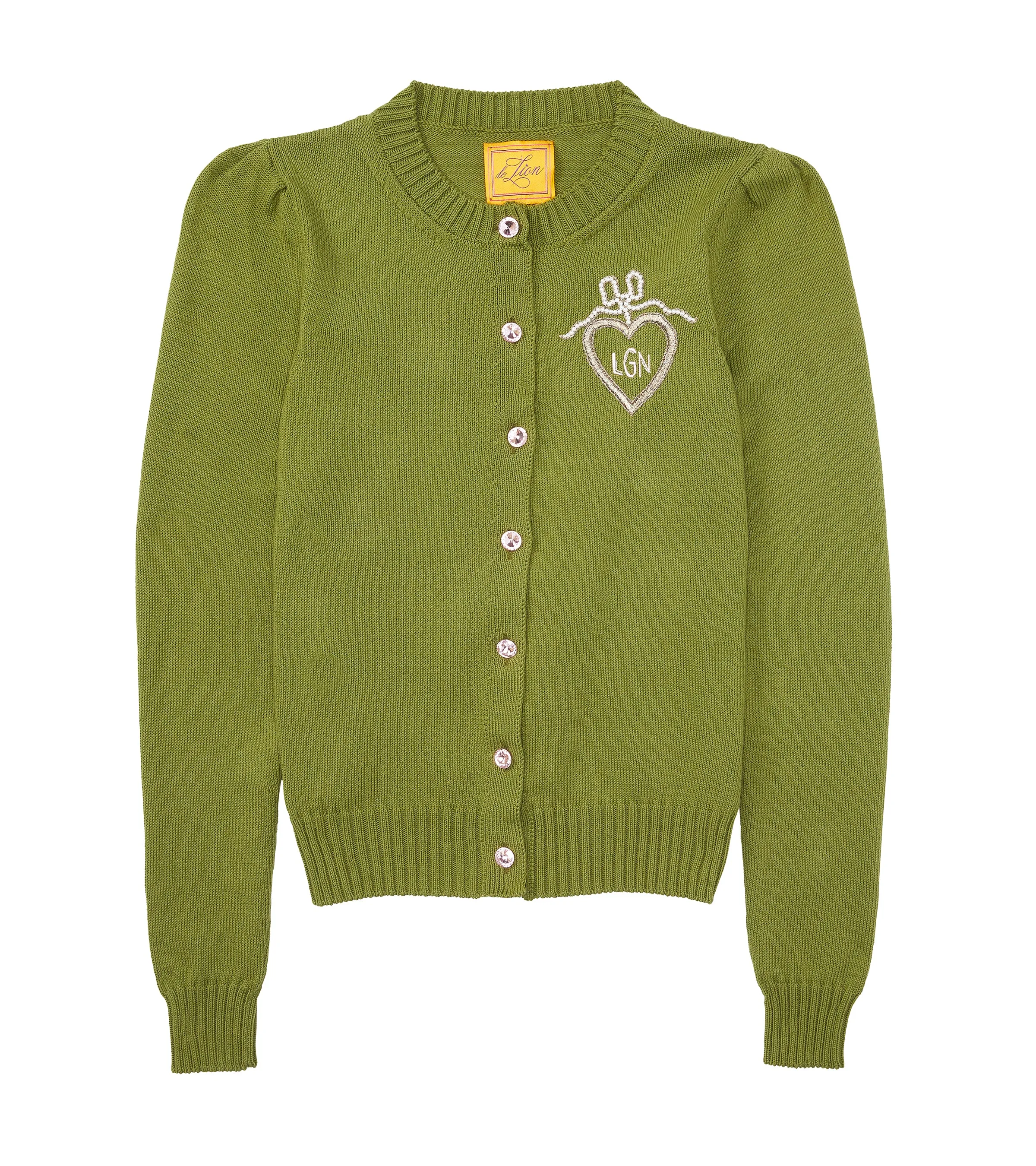 Cotton Puff Sleeve Laursie Cardigan