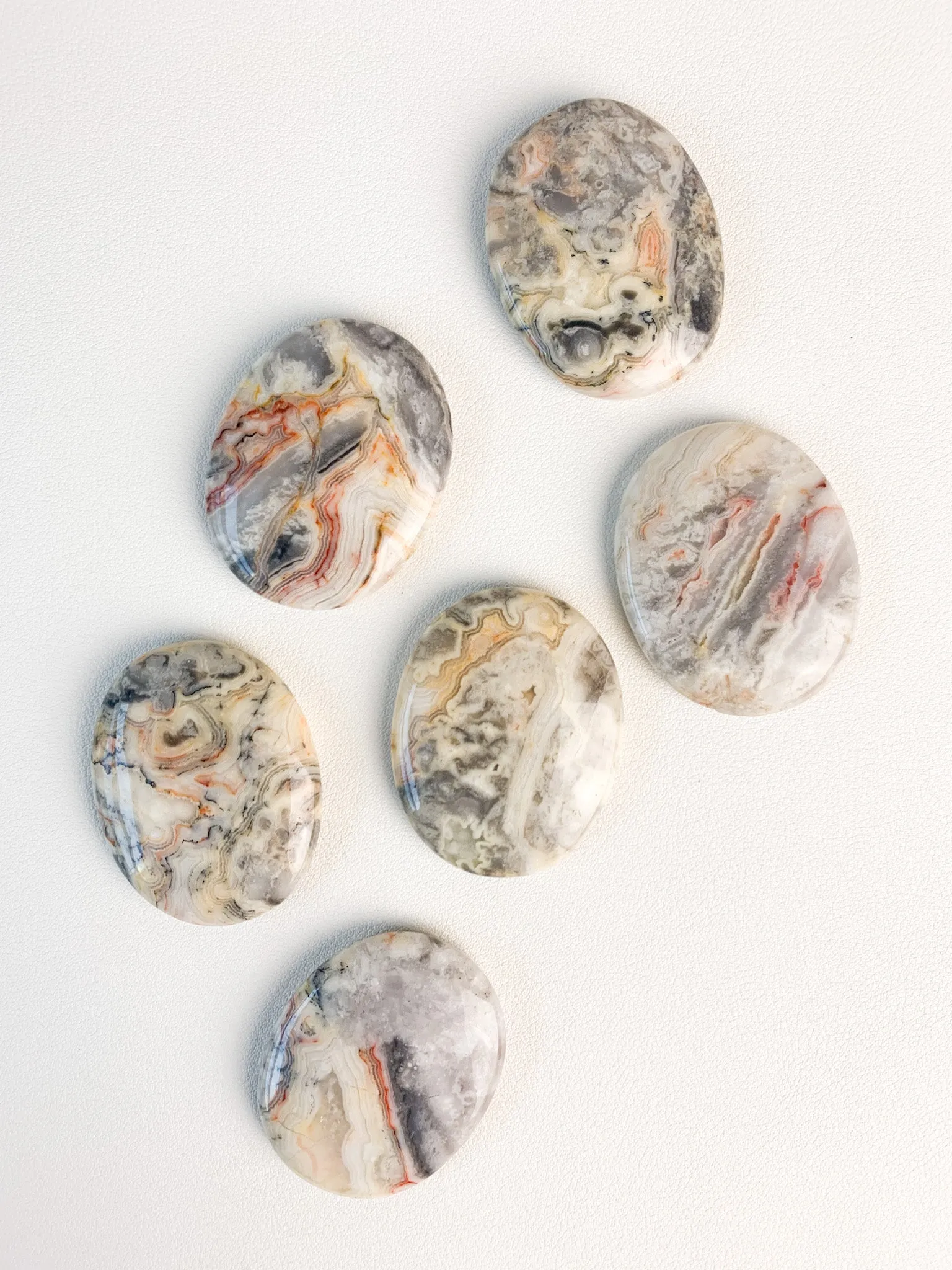 Crazy Lace Agate Worry Stones