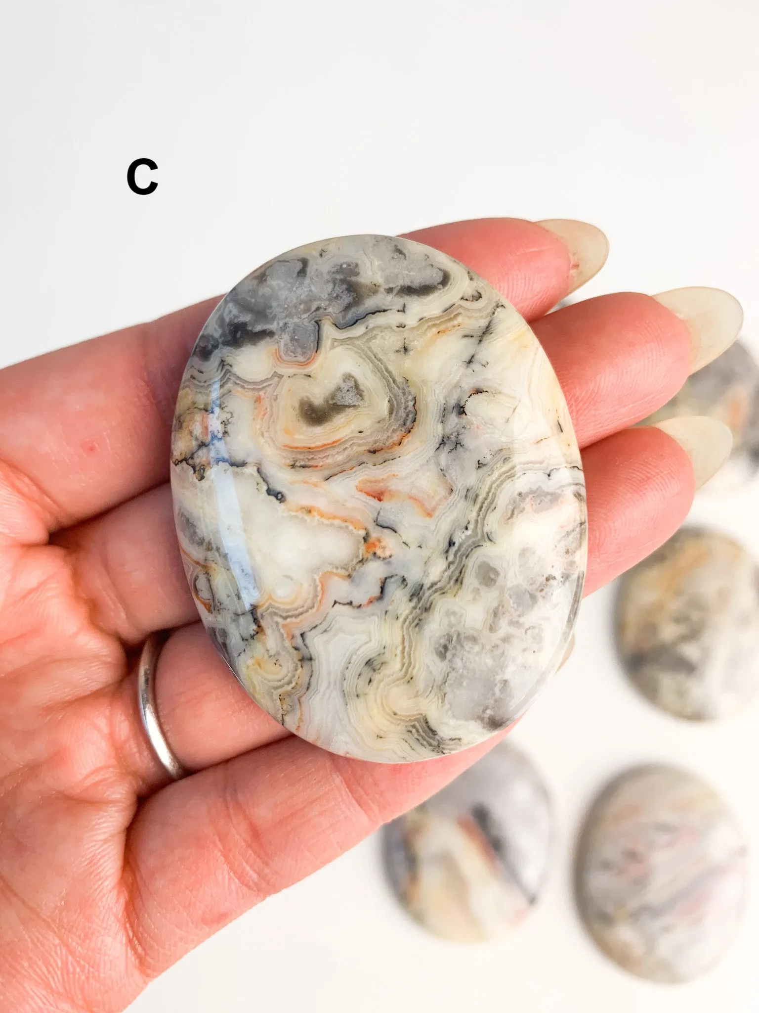 Crazy Lace Agate Worry Stones