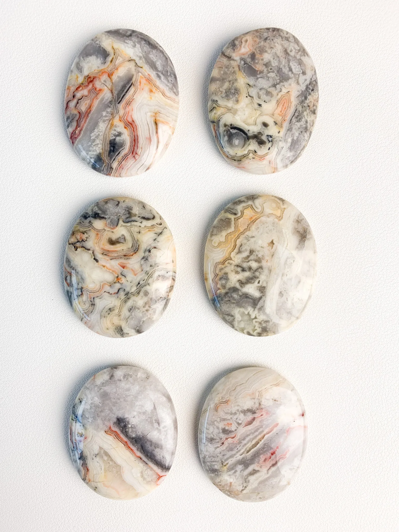 Crazy Lace Agate Worry Stones