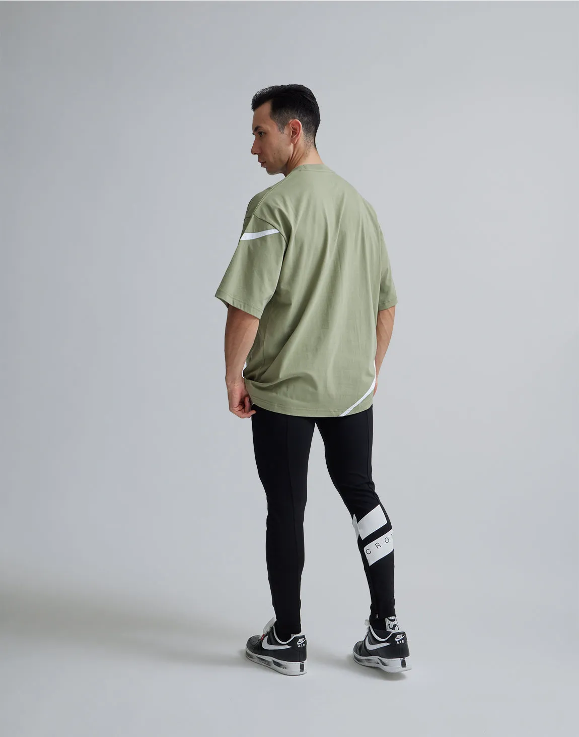 CRONOS DIAGONAl STRIPE LONGPANTS【BLACK】