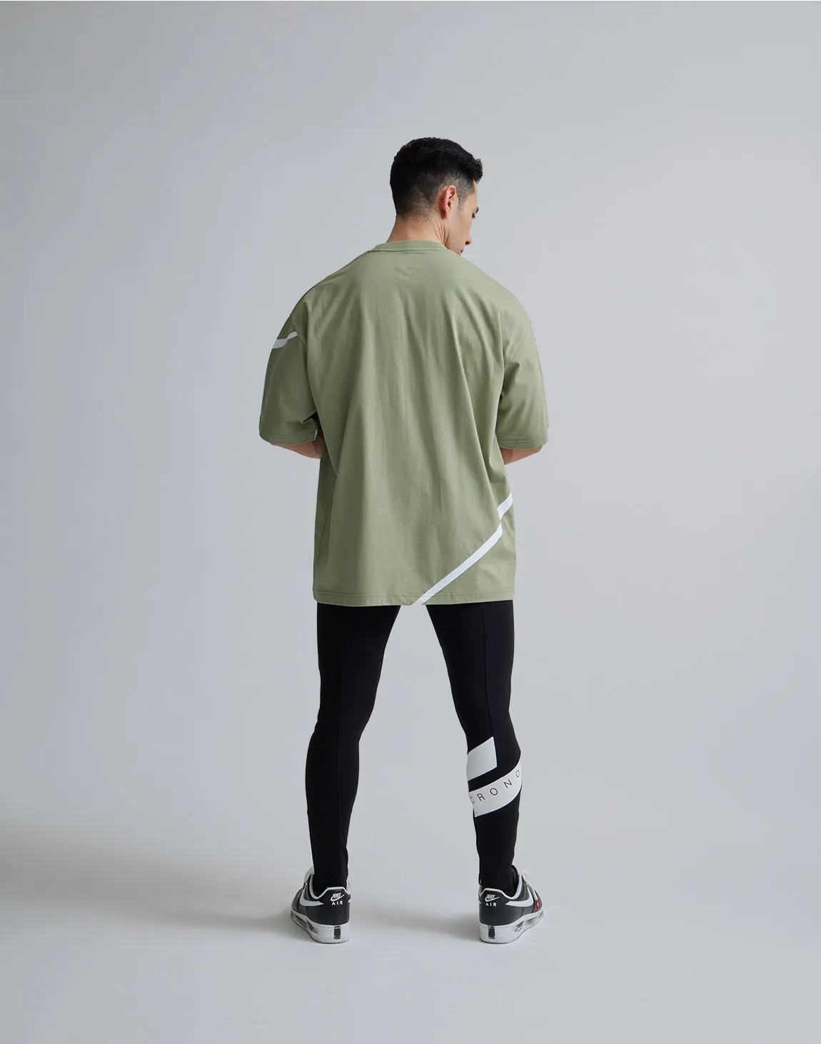 CRONOS DIAGONAl STRIPE LONGPANTS【BLACK】