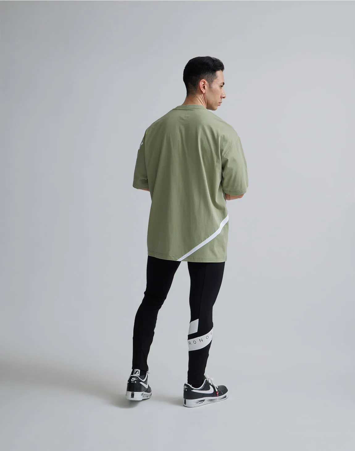 CRONOS DIAGONAl STRIPE LONGPANTS【BLACK】