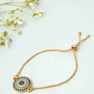 Crystal Embellished Evil Eye Bracelet