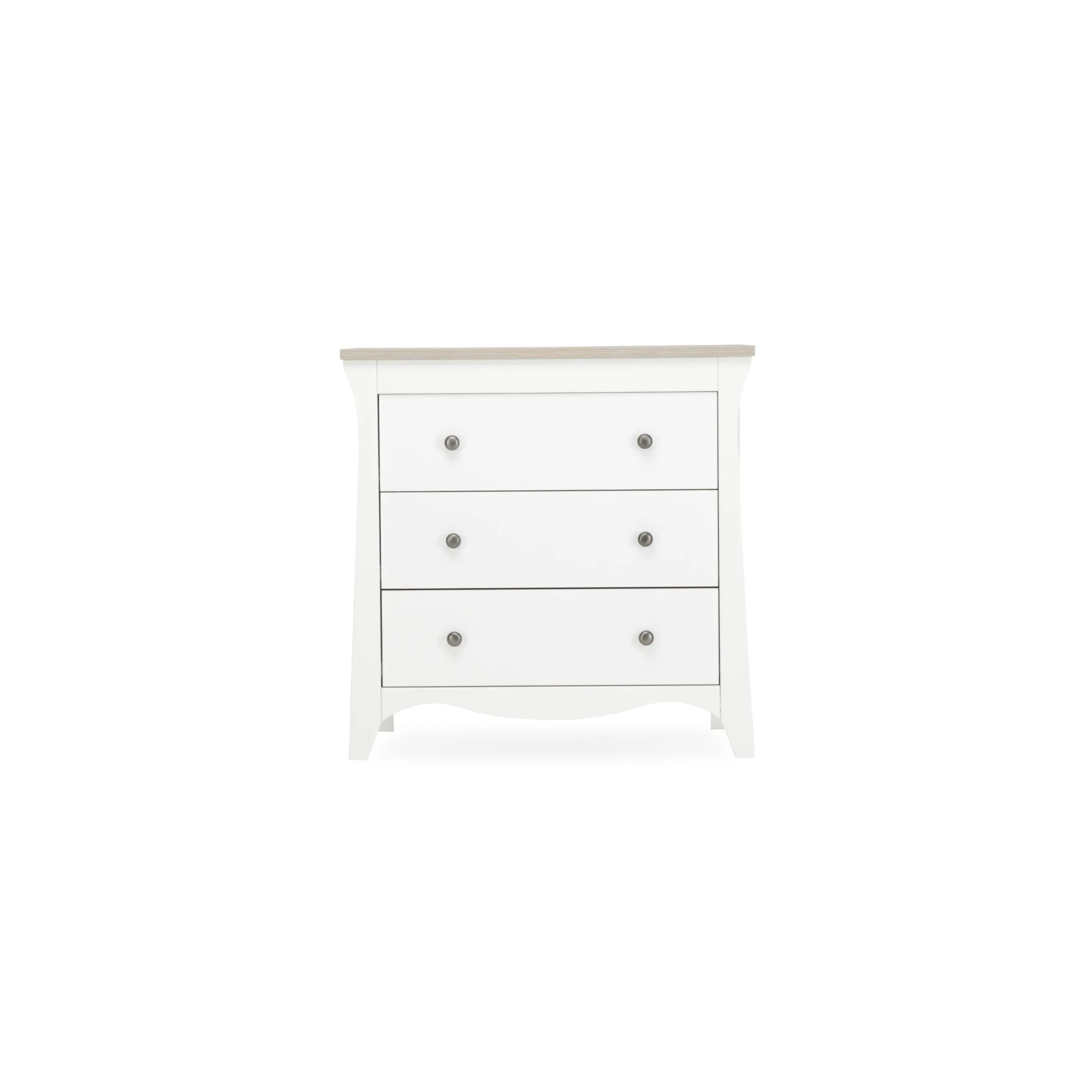 Cuddleco Clara 3 Drawer Dresser - White Ash