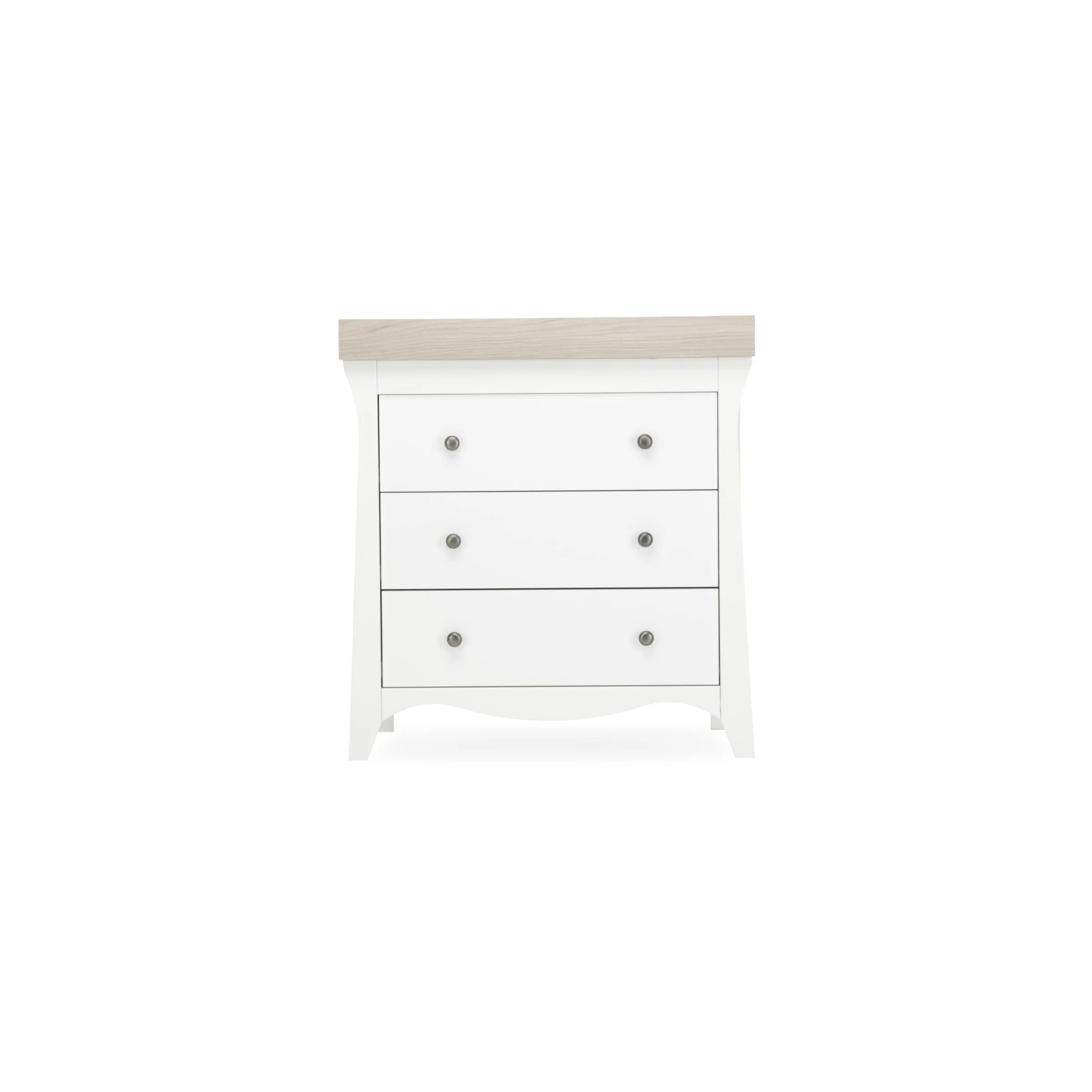 Cuddleco Clara 3 Drawer Dresser - White Ash