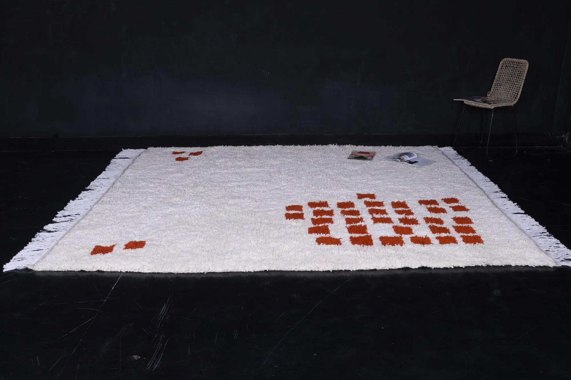 Custom area rug - Checkered rug - Moroccan Wool rug