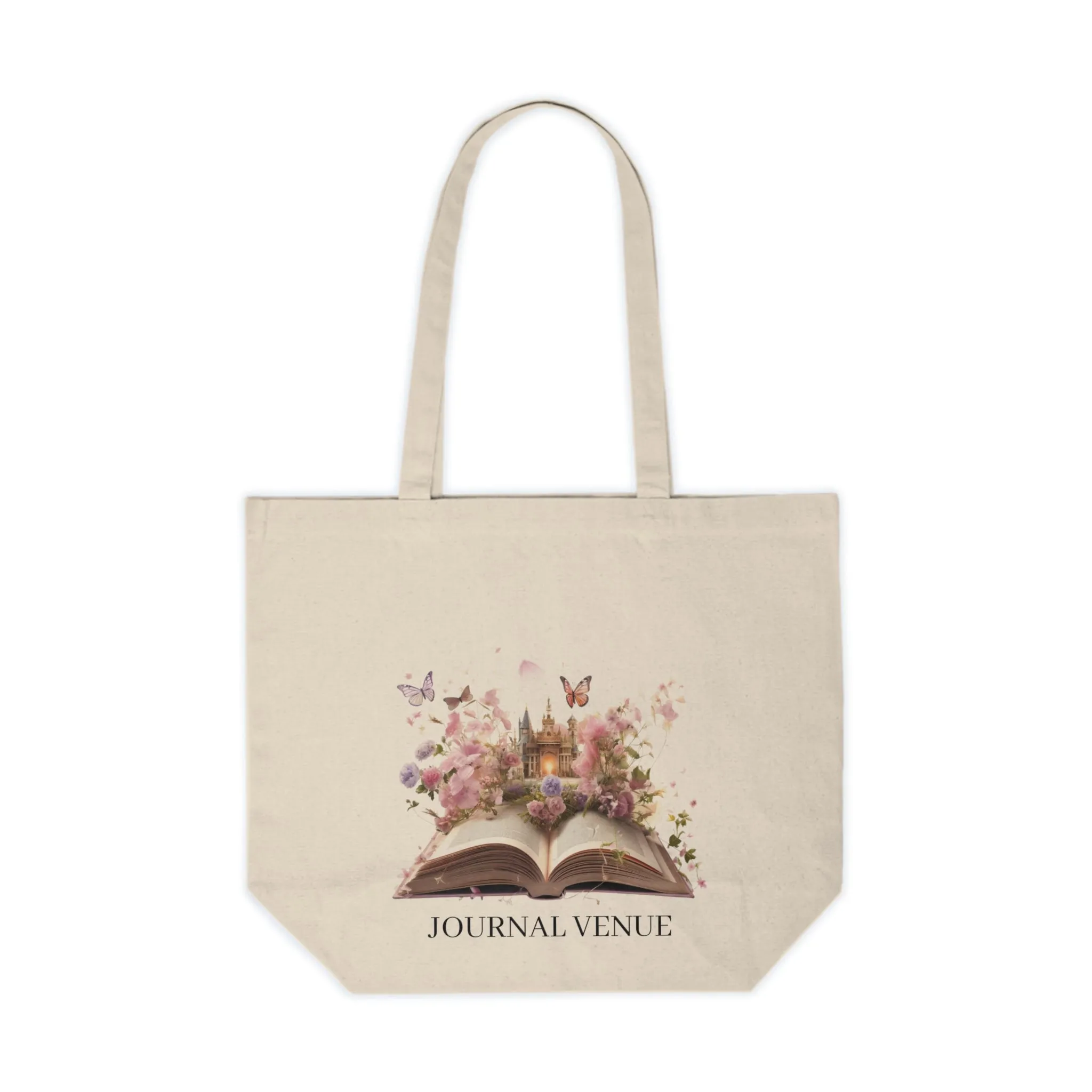 Cute Floral Bookish  Shopping Tote Bag