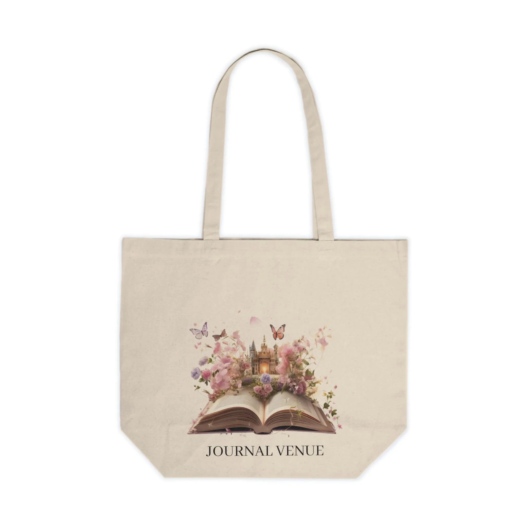 Cute Floral Bookish  Shopping Tote Bag