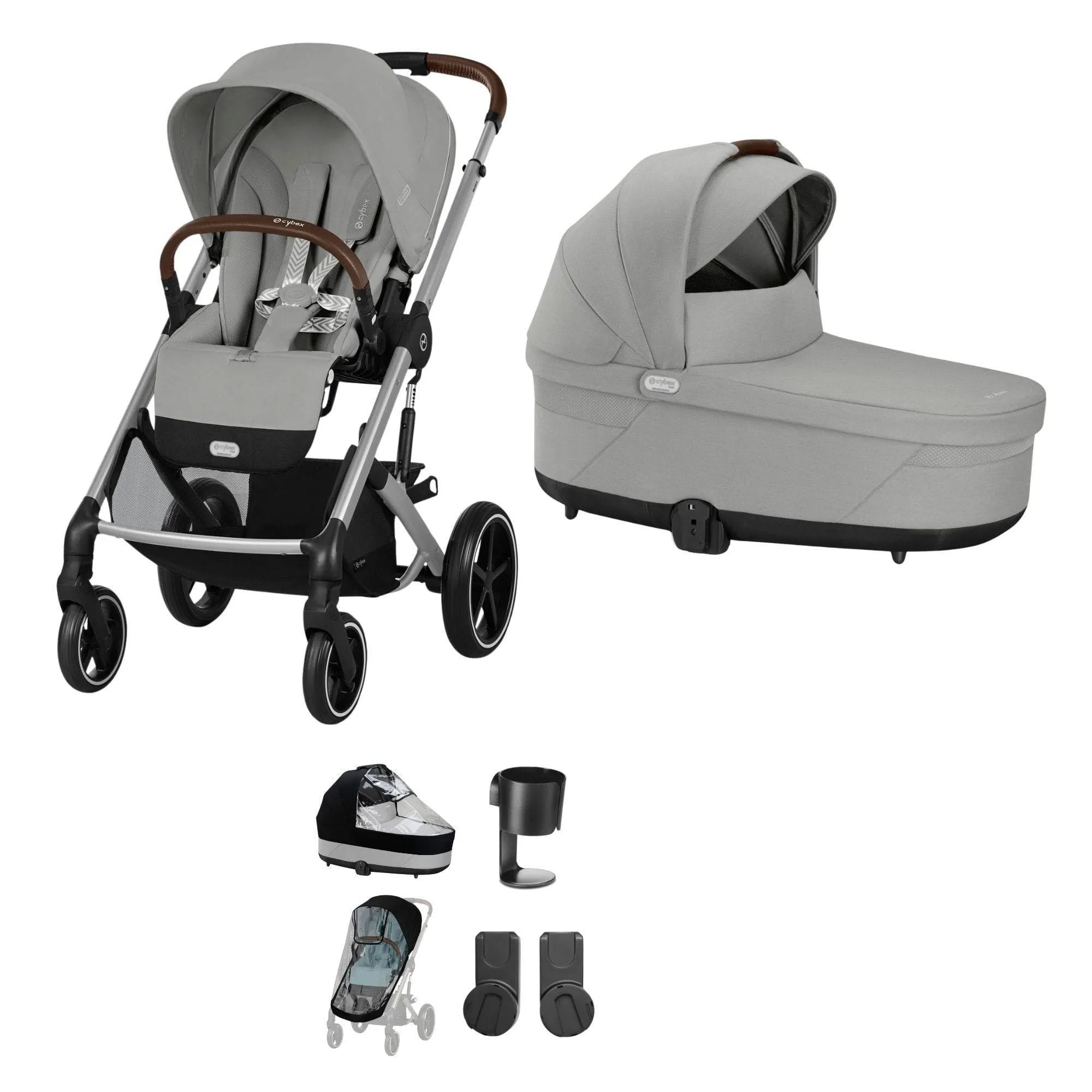Cybex Balios S Lux Essential Bundle in Silver/Stone Grey