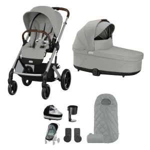 Cybex Balios S Lux Essential Bundle in Silver/Stone Grey