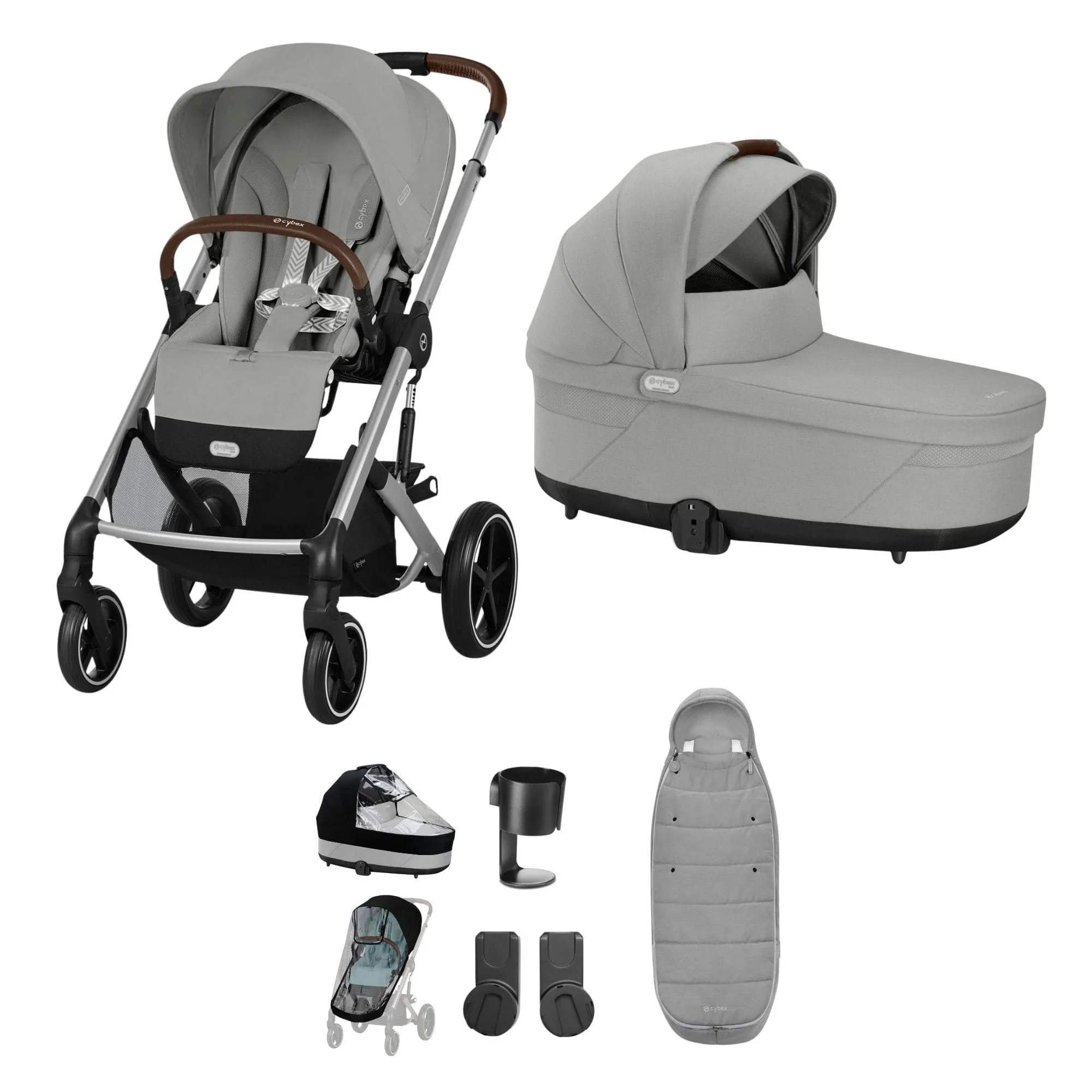 Cybex Balios S Lux Essential Bundle in Silver/Stone Grey