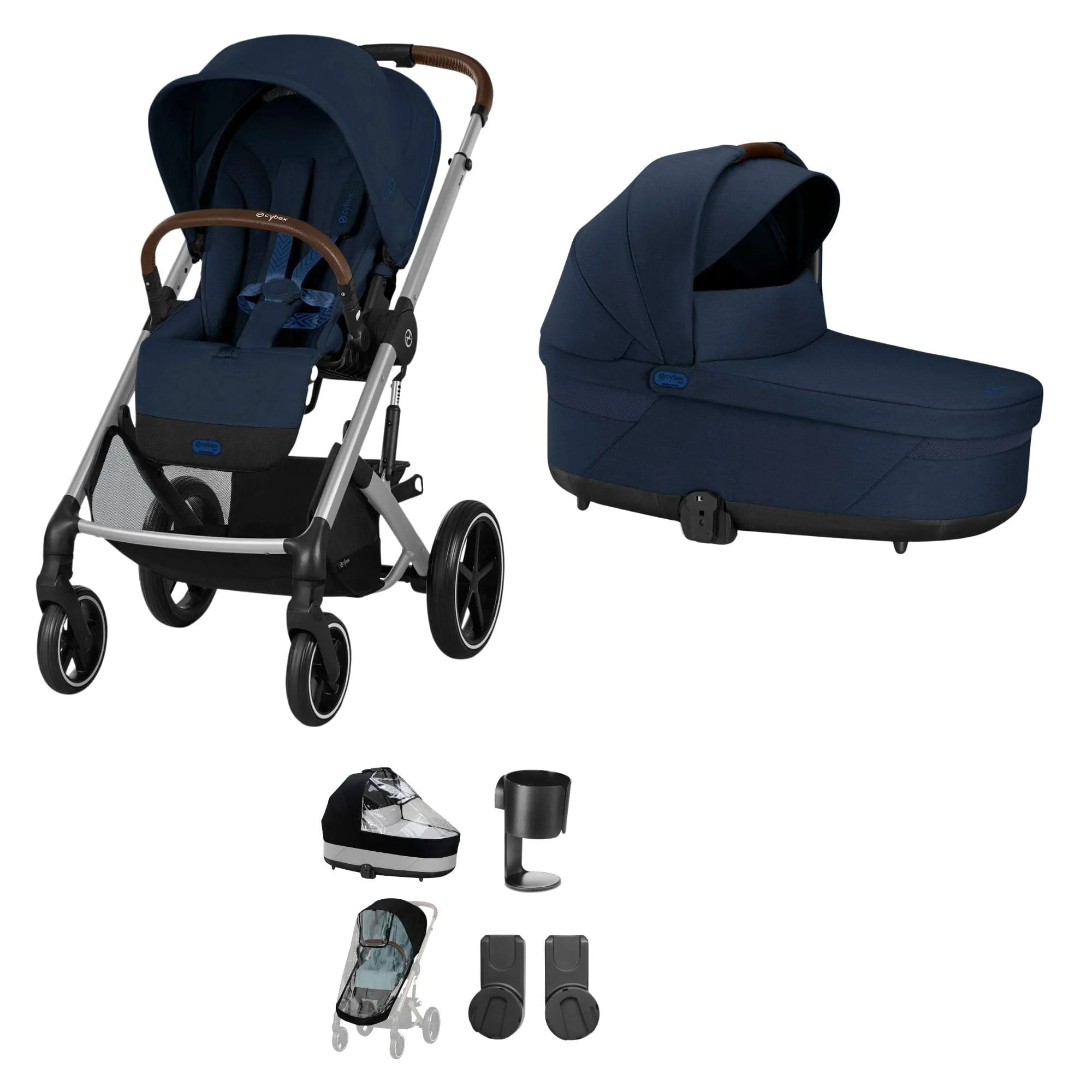 Cybex Balios S Lux Essential Bundle - Silver/Ocean Blue