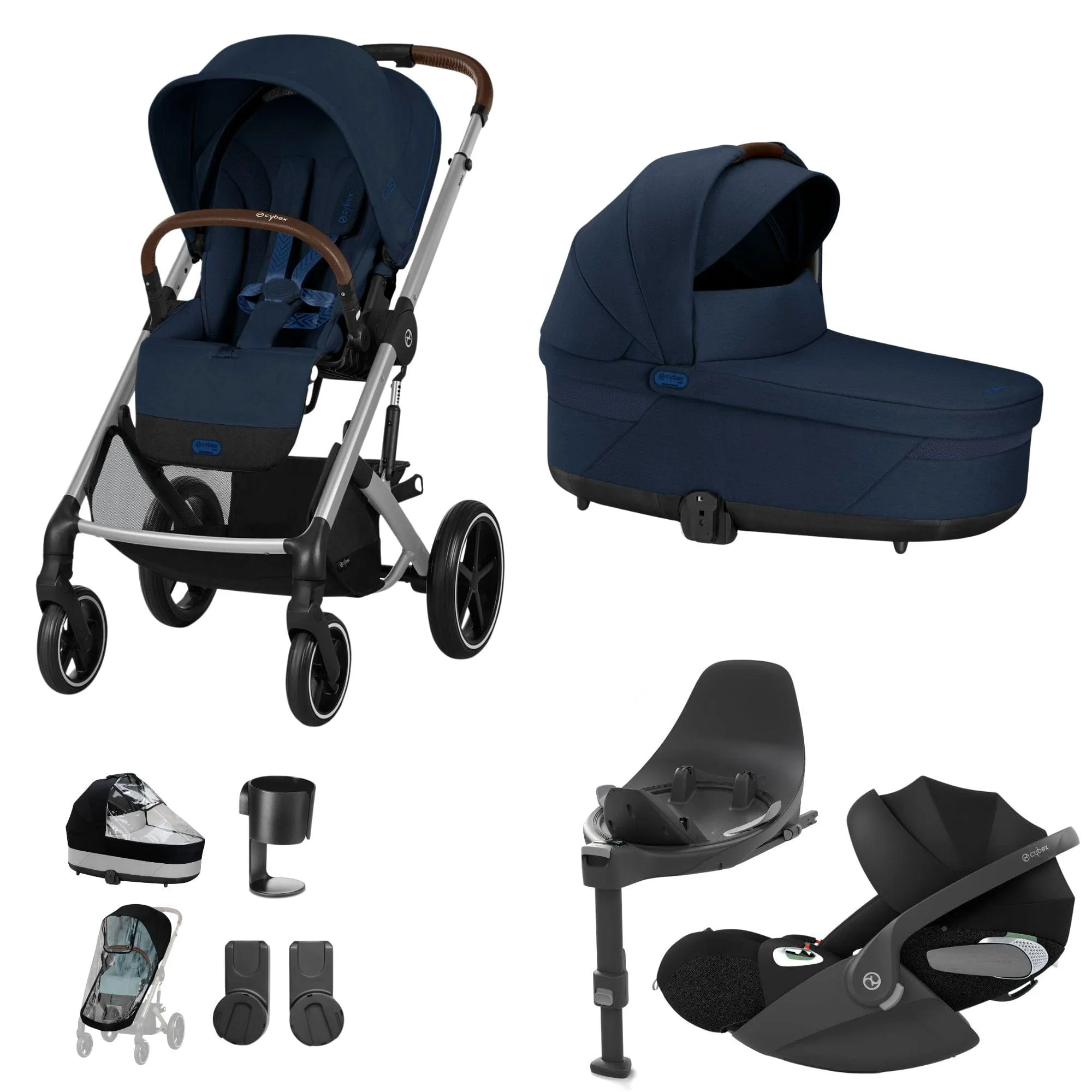 Cybex Balios S Lux Luxury Bundle - Silver/Ocean Blue