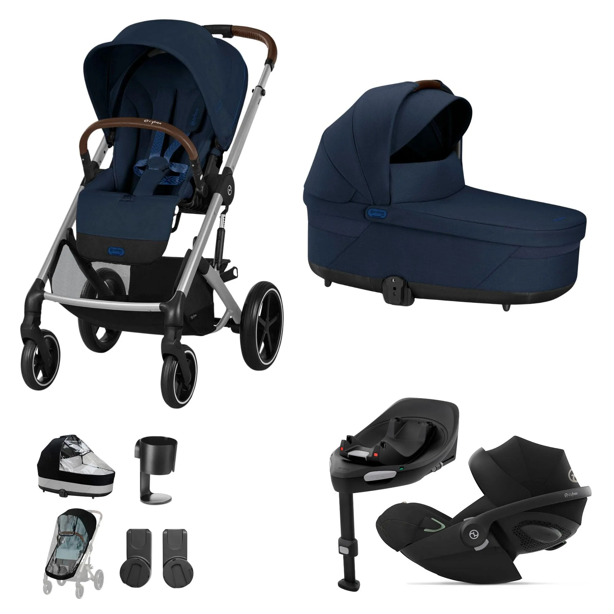 Cybex Balios S Lux Luxury Bundle - Silver/Ocean Blue