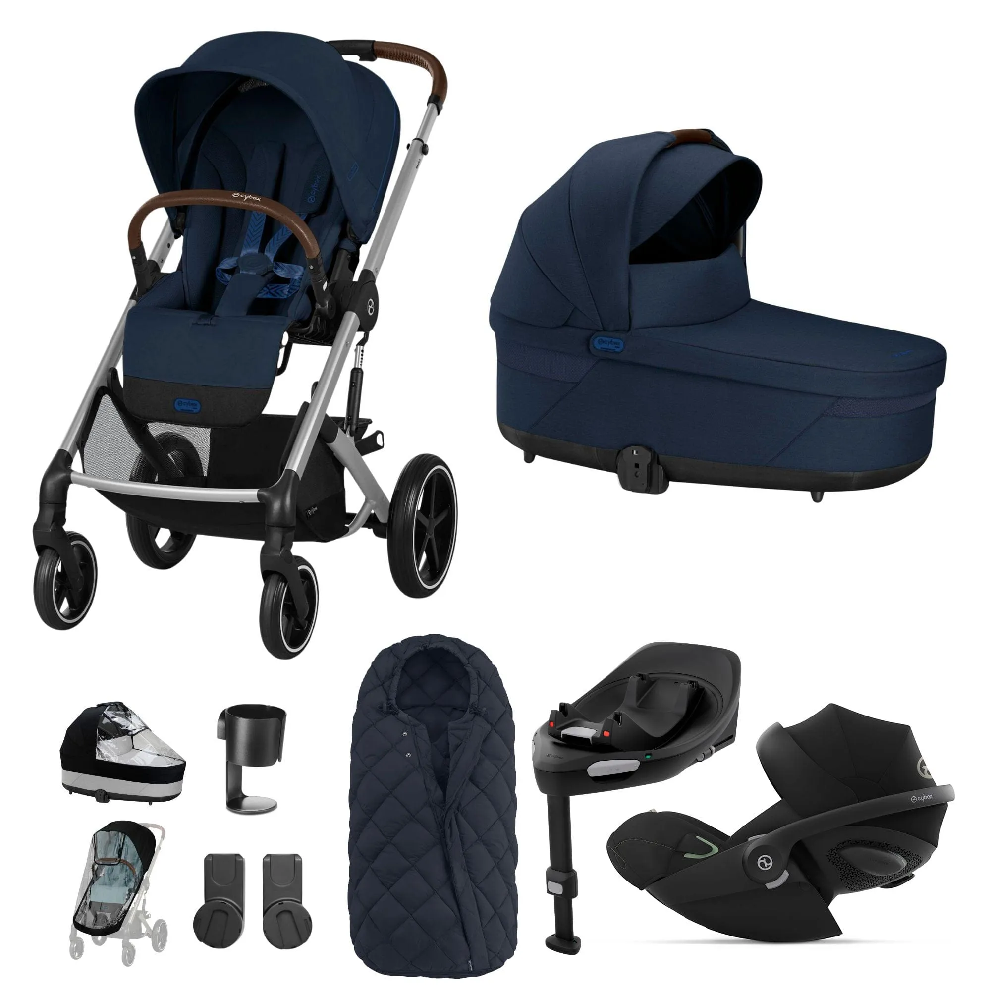 Cybex Balios S Lux Luxury Bundle - Silver/Ocean Blue