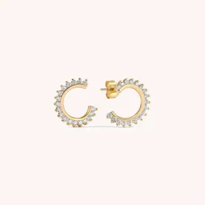 CZ Curve Studs