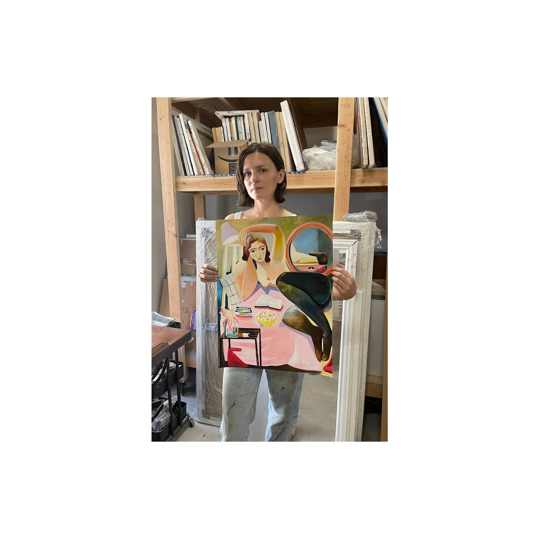 Danielle Orchard, My Bed, 2021; Hand-Embellished, Signed, and Numbered Limited Edition Print