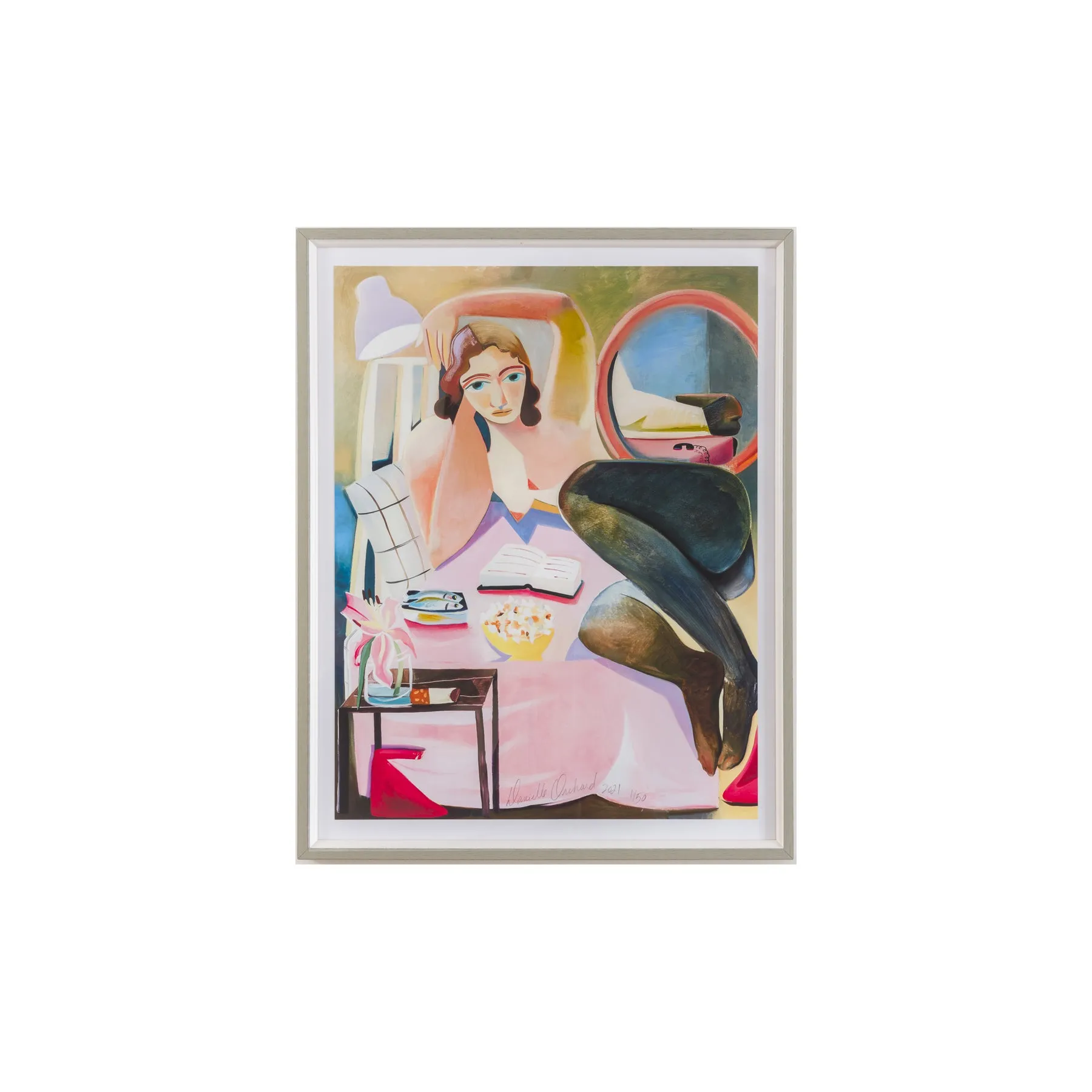 Danielle Orchard, My Bed, 2021; Hand-Embellished, Signed, and Numbered Limited Edition Print