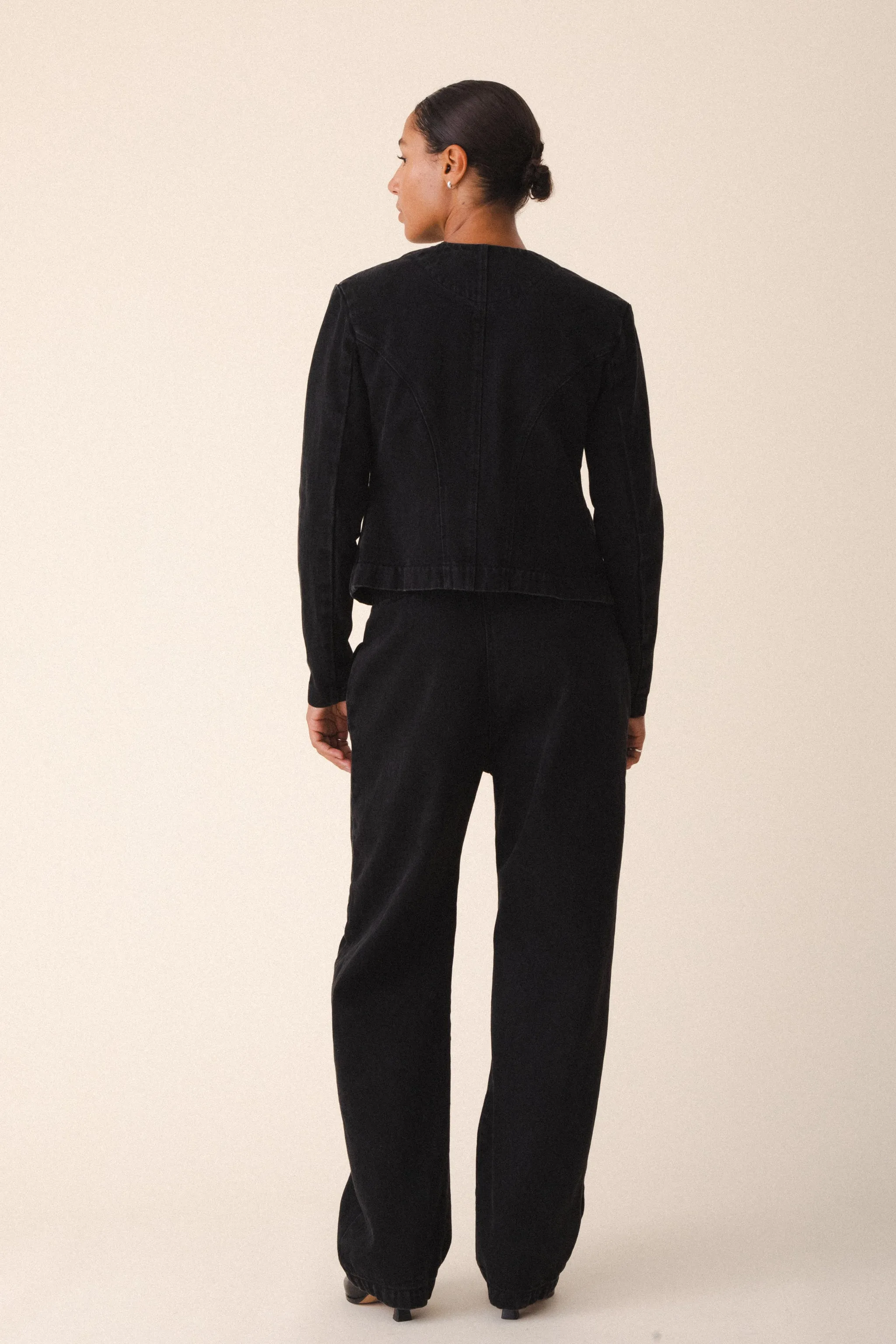 Denim Una Pant in Washed Black