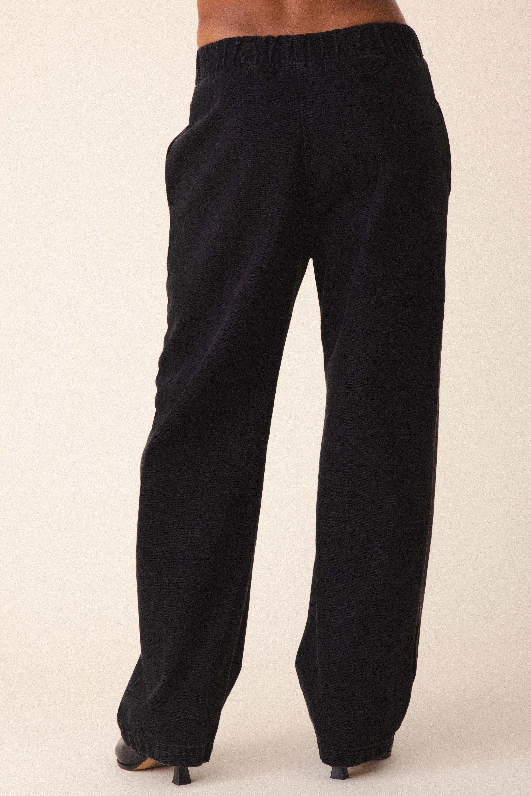 Denim Una Pant in Washed Black