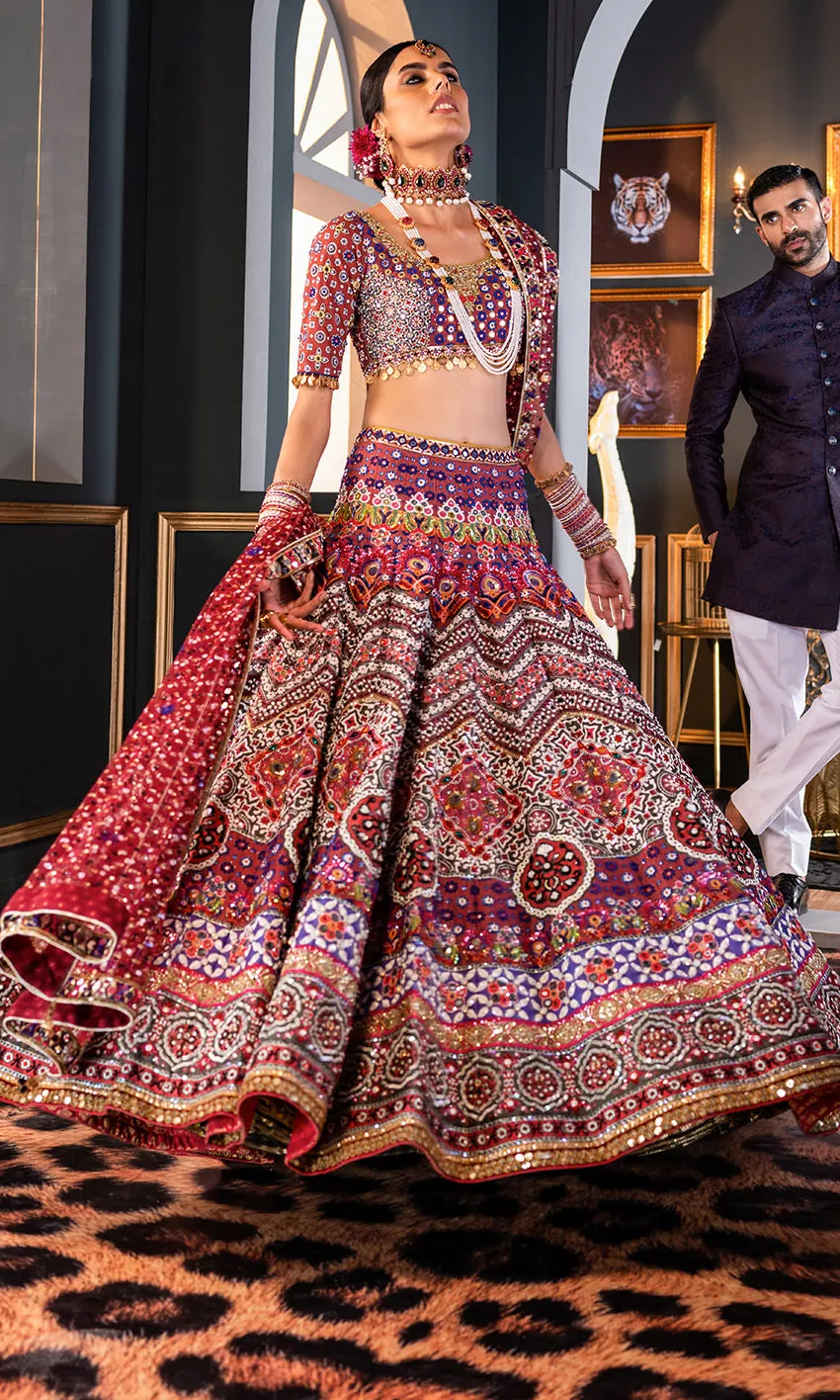 Designer Embellished Pink Lehenga Choli Bridal Wear