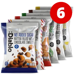 Diablo Sweets Mixed - 6x75g. (Sugar Free)