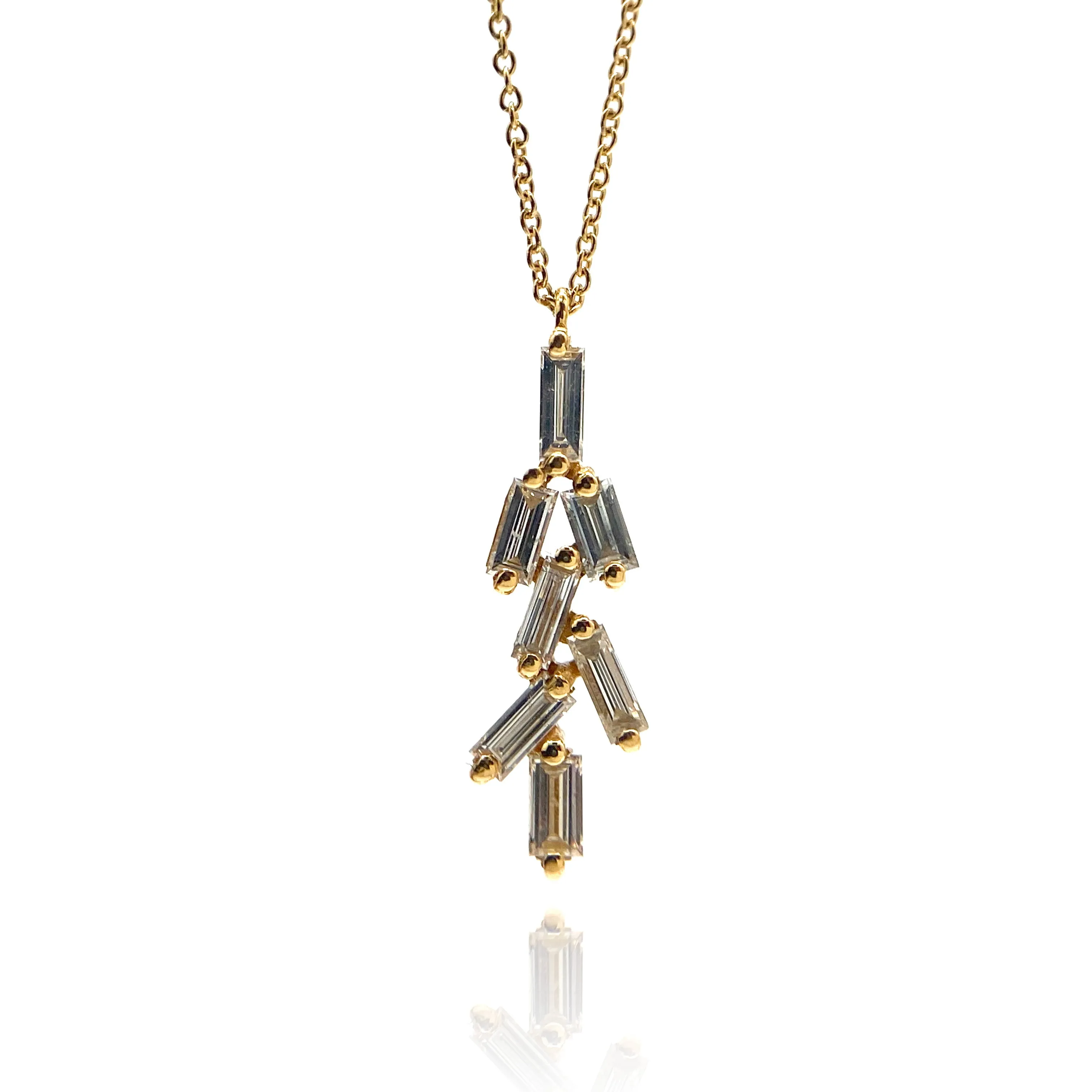 Diagonal Diamond Necklace