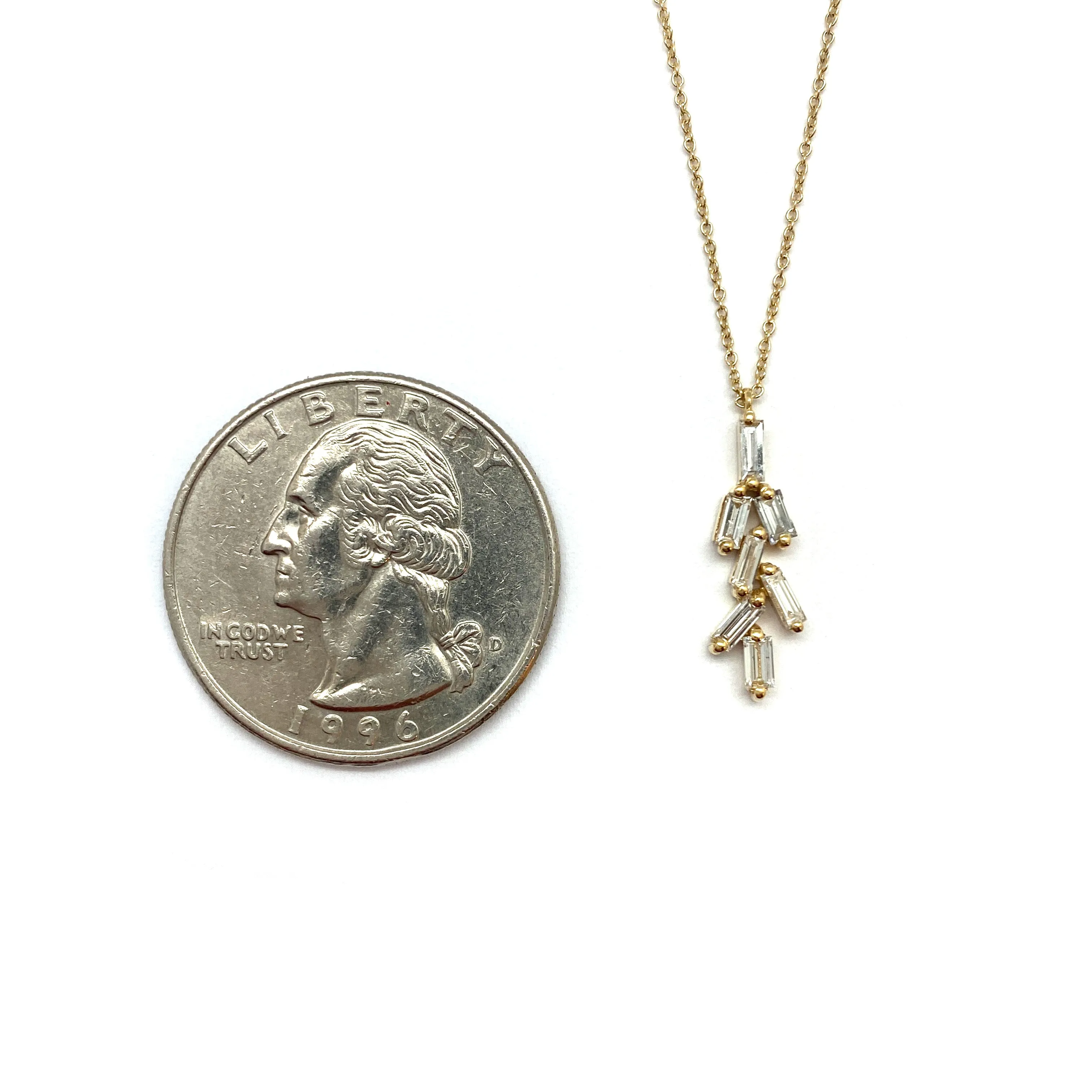Diagonal Diamond Necklace
