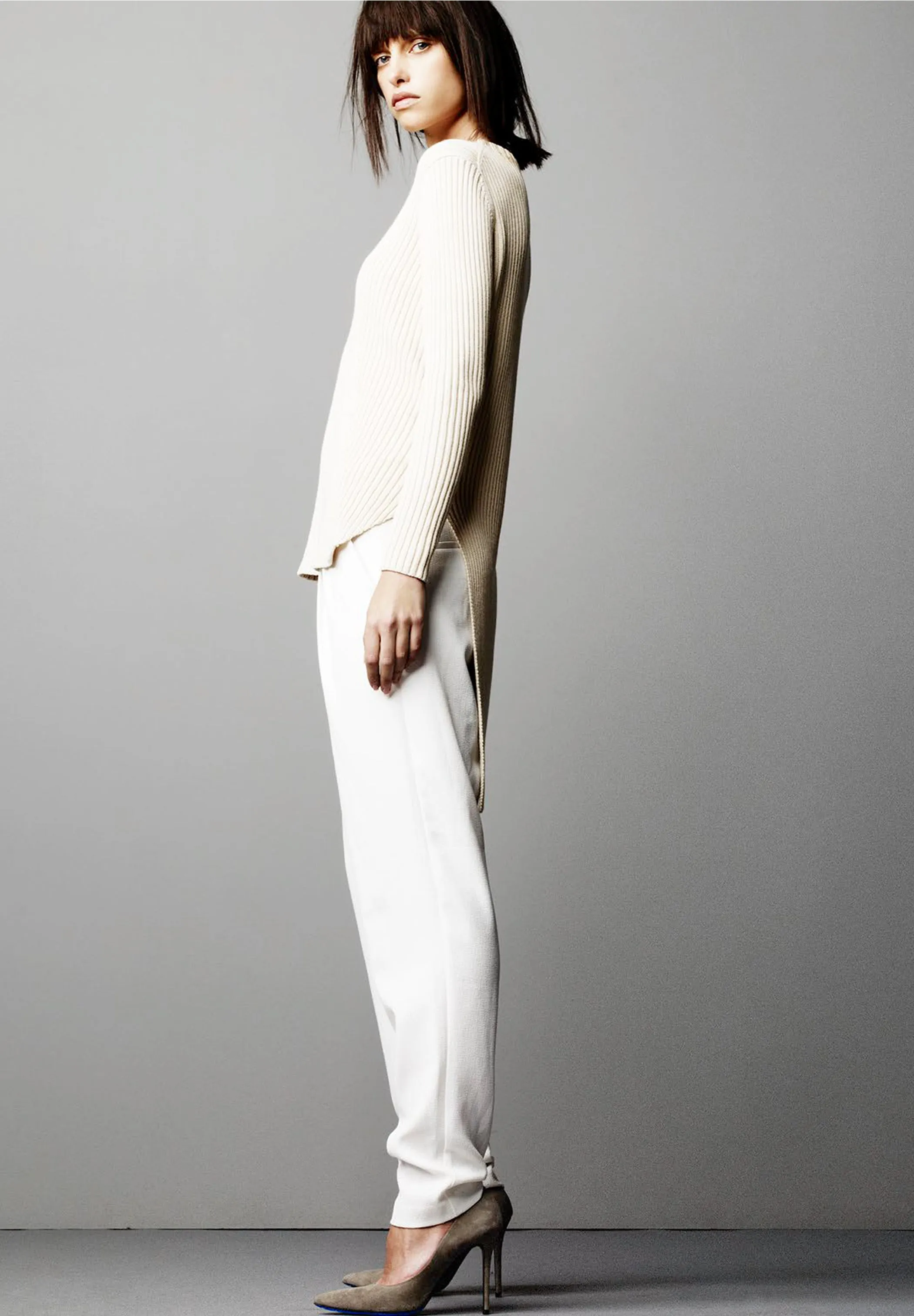 Diagonal Hem Sweater