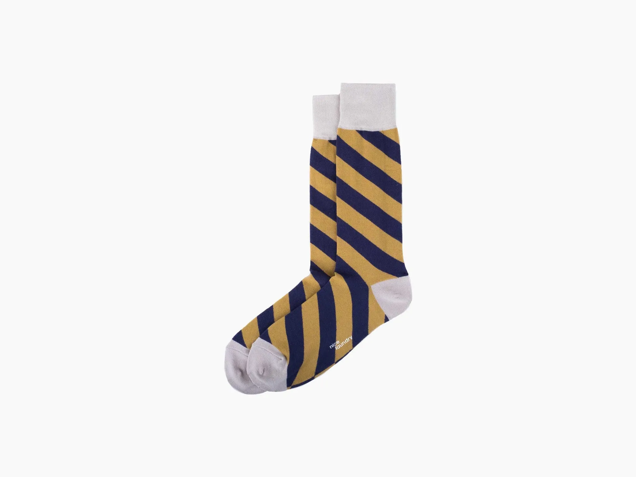 Diagonal-Mustard/Navy Blue/Grey