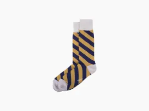 Diagonal-Mustard/Navy Blue/Grey