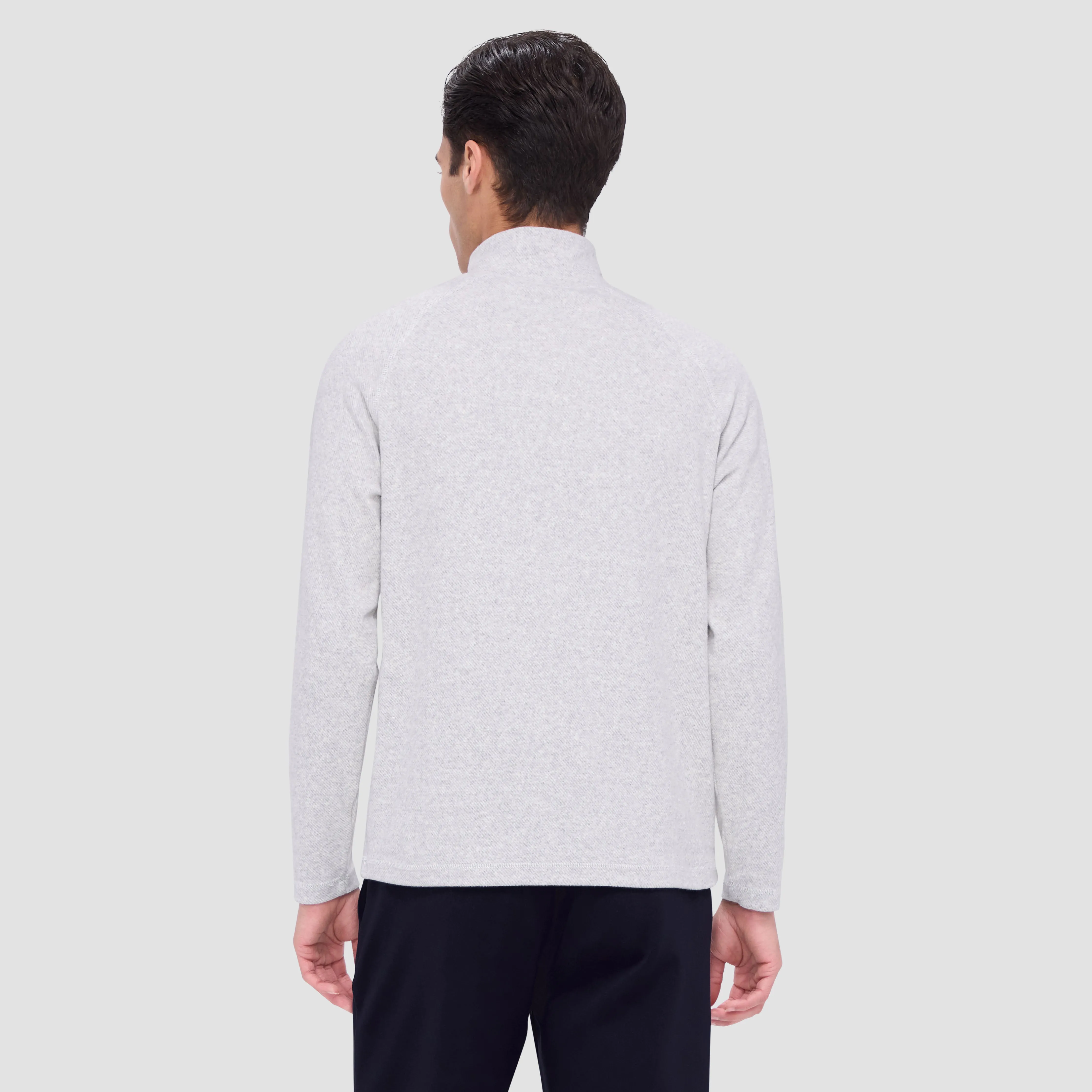 Diagonal Pinstripe Quarter-Zip Pullover