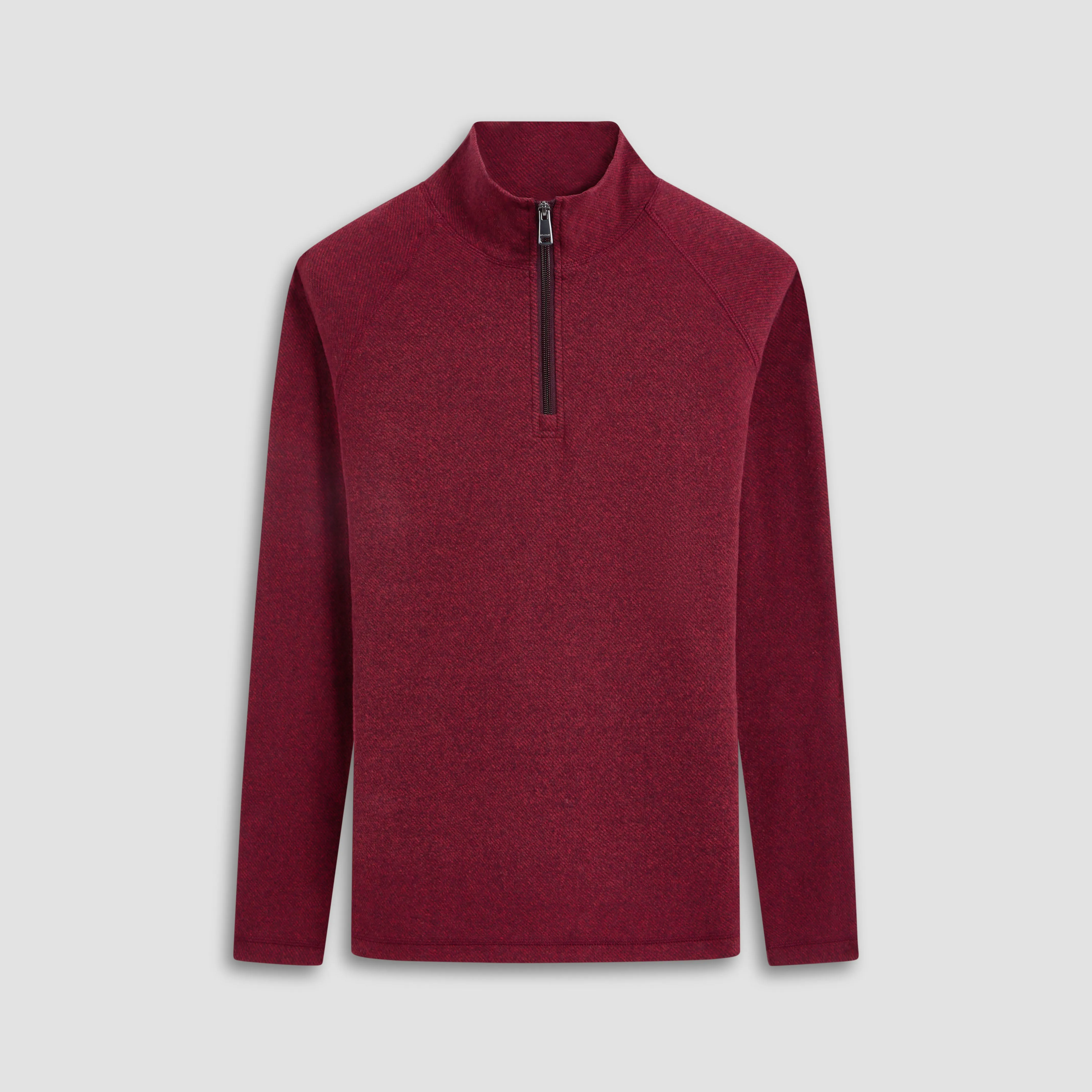 Diagonal Pinstripe Quarter-Zip Pullover