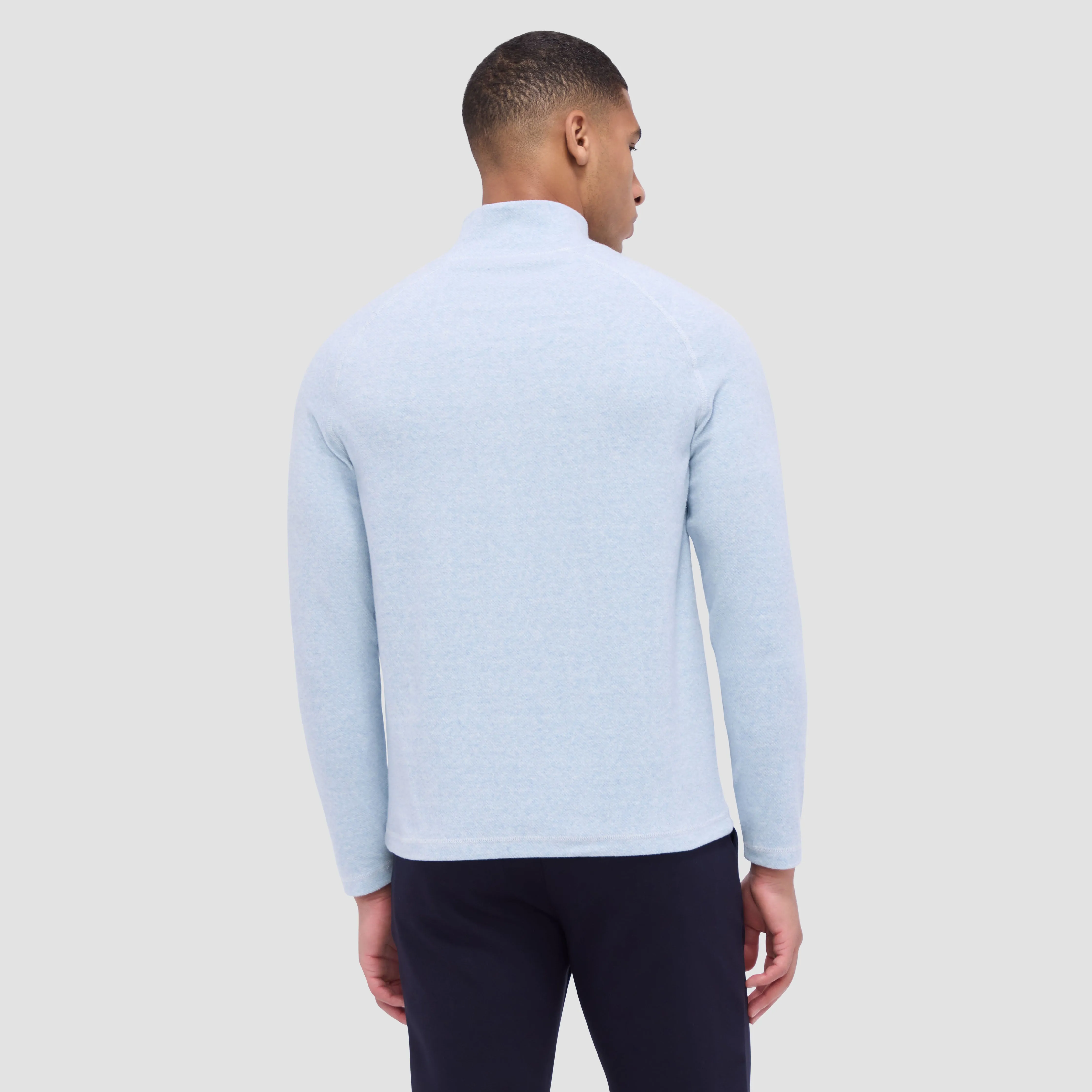 Diagonal Pinstripe Quarter-Zip Pullover