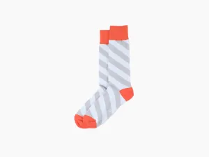 Diagonal Stripe-Light Blue/Grey