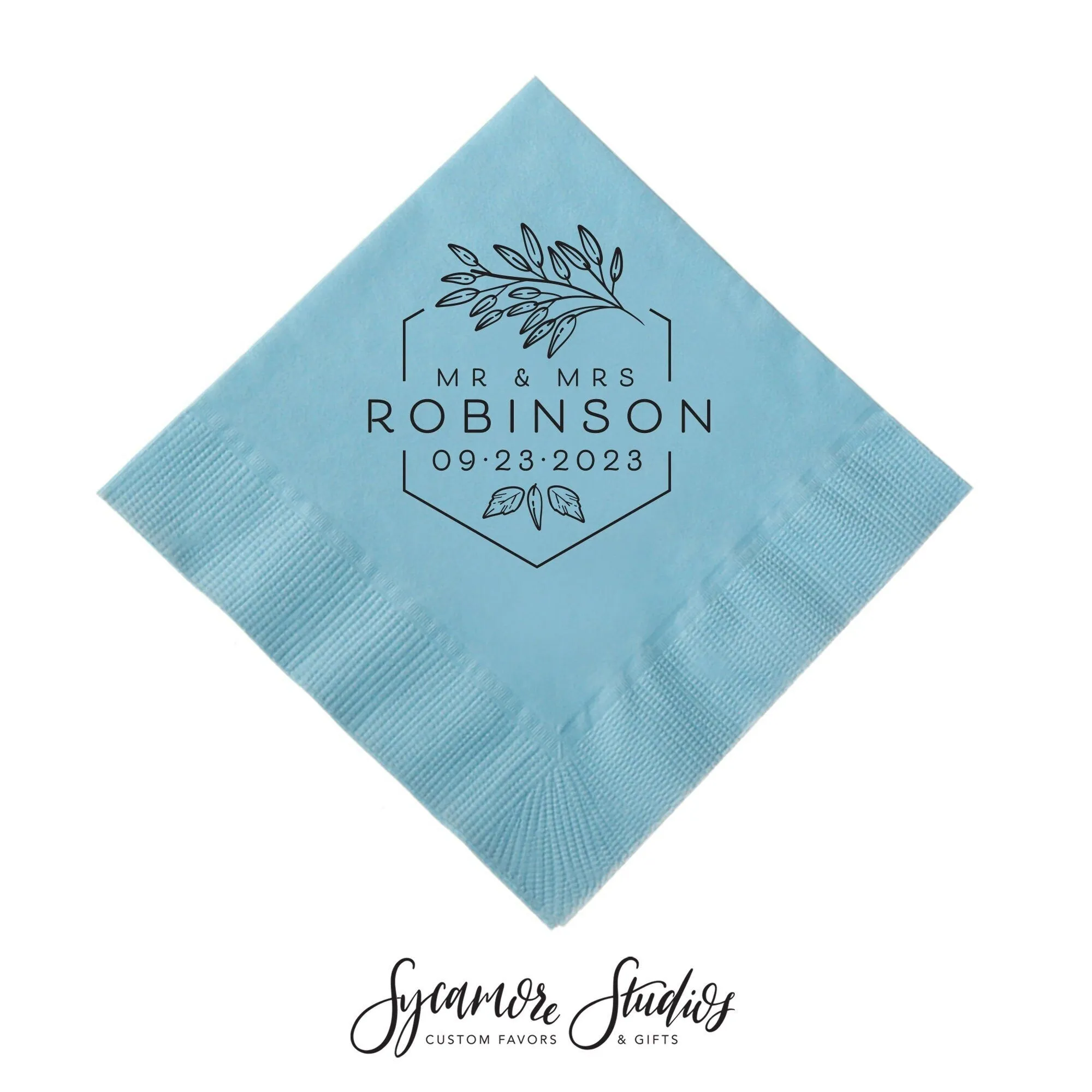 Diagonal Wedding Napkin #203