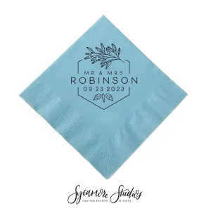 Diagonal Wedding Napkin #203