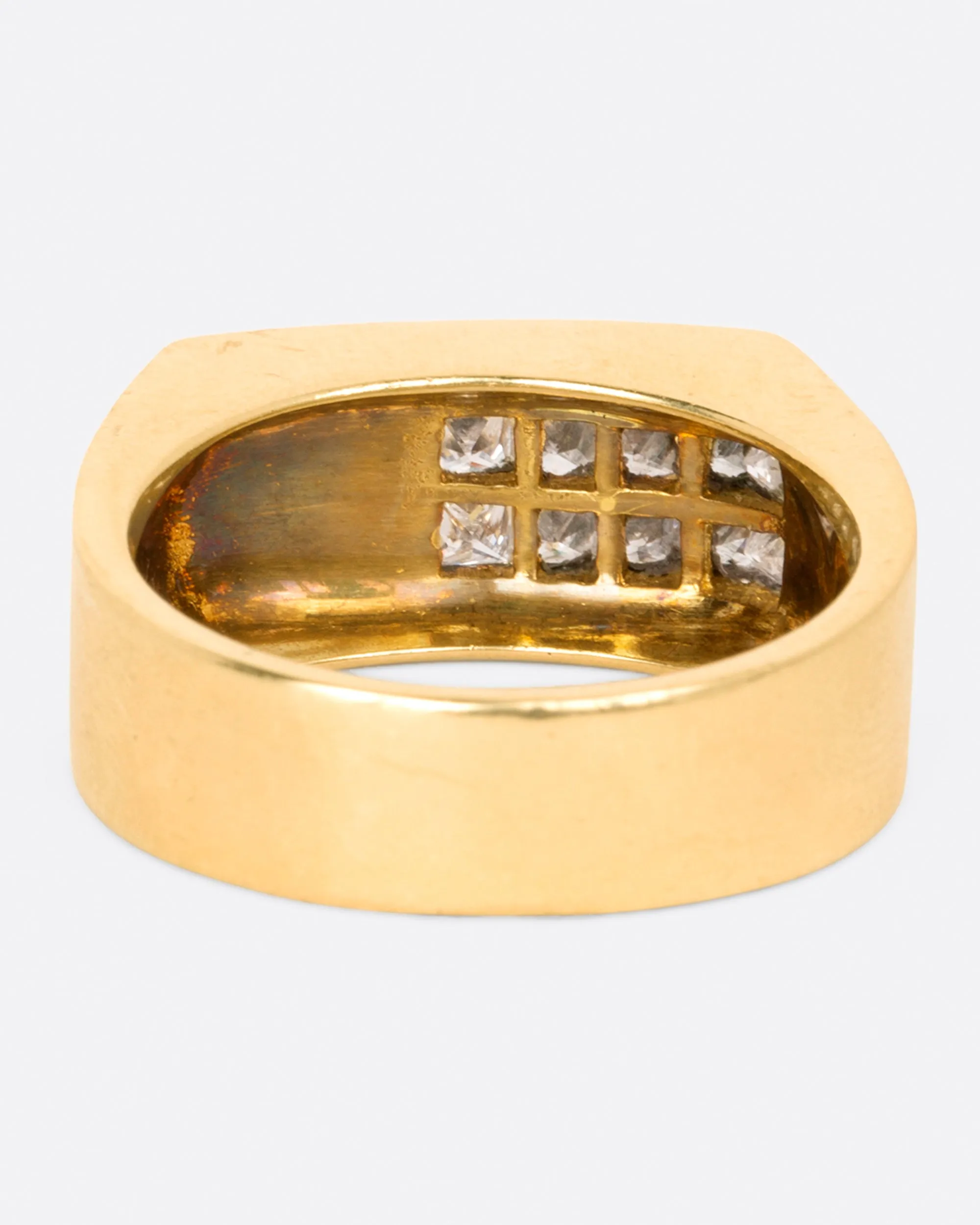 Diamond Corner Signet Ring