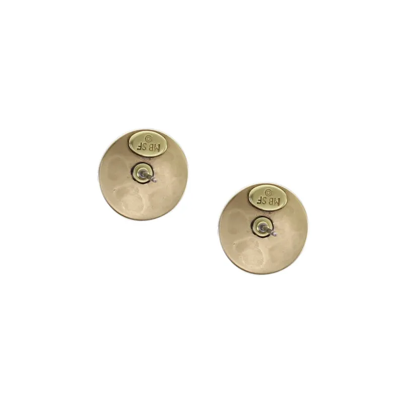 Dished Disc with Patterned Disc Post Earring