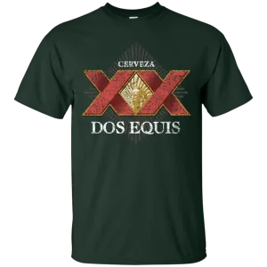 Dos Equis XX Lager Beer T-Shirt Custom Designed Worn Label Pattern