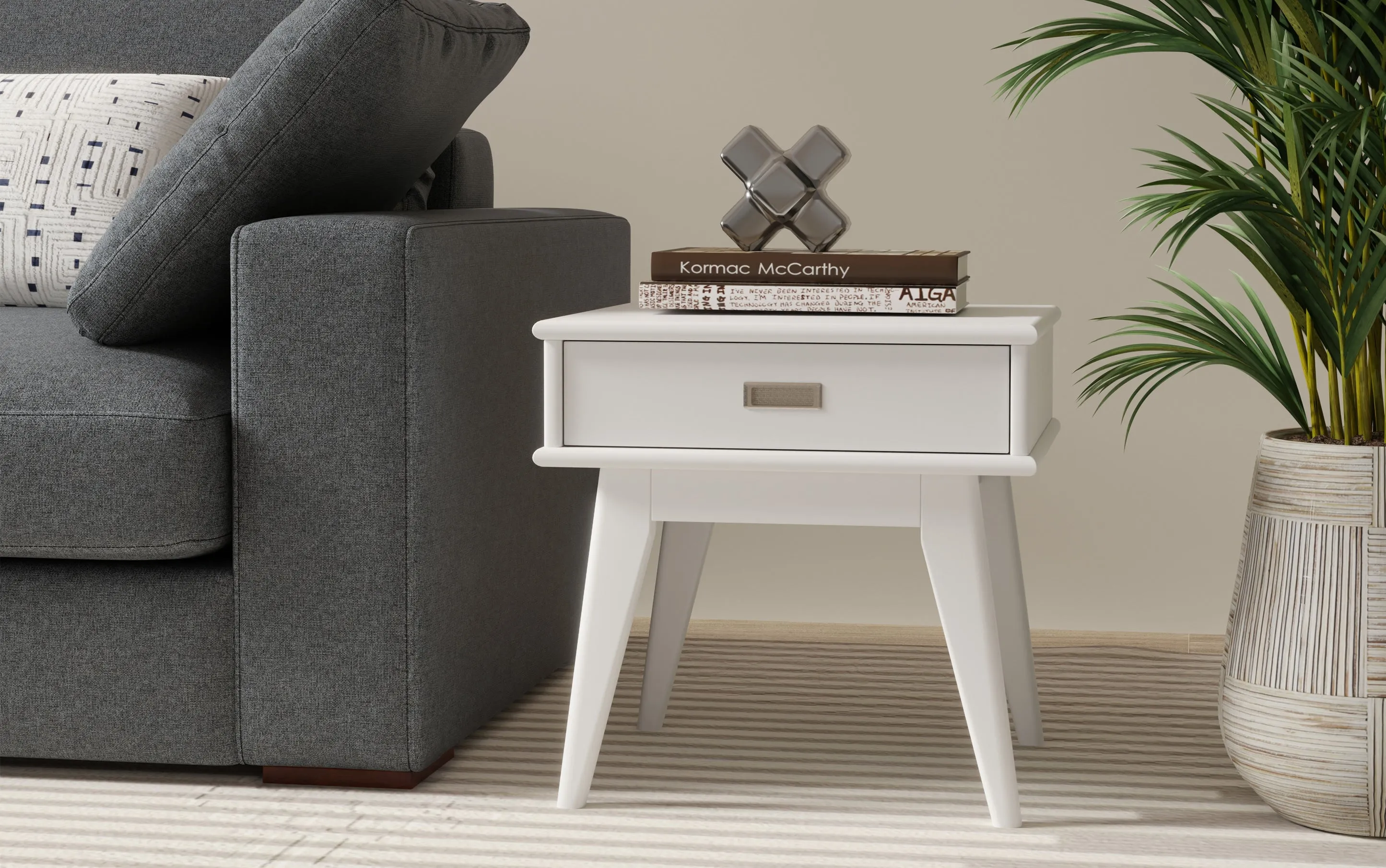 Draper Mid Century End Table