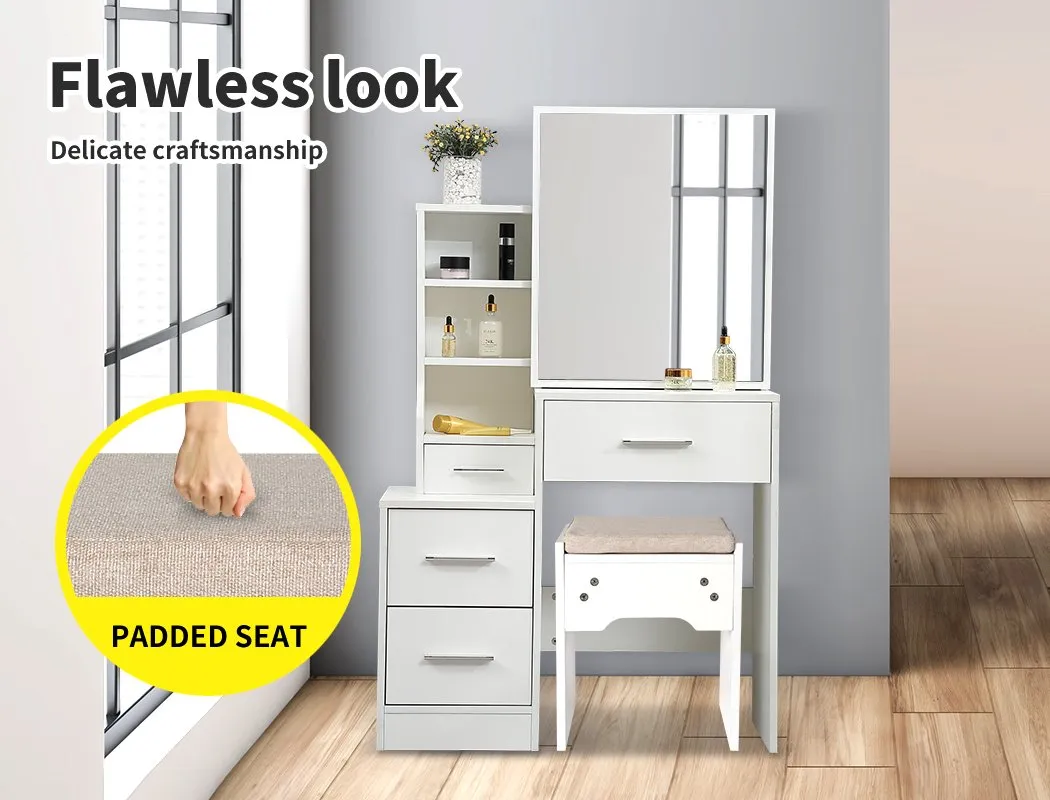 Dressing Table Set Stool Mirrors Jewellery Cabinet Makeup Organizer