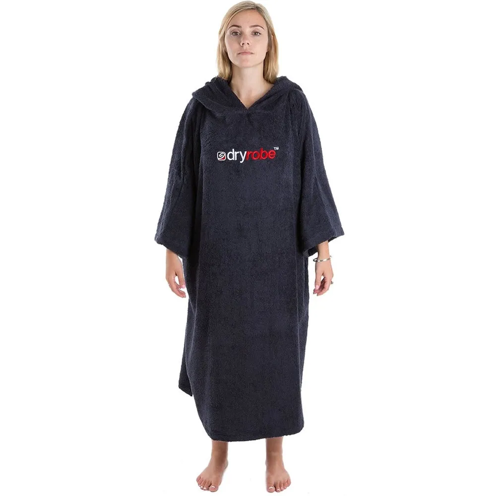 Dry Robe Short Sleeve Towel Robe Navy Large